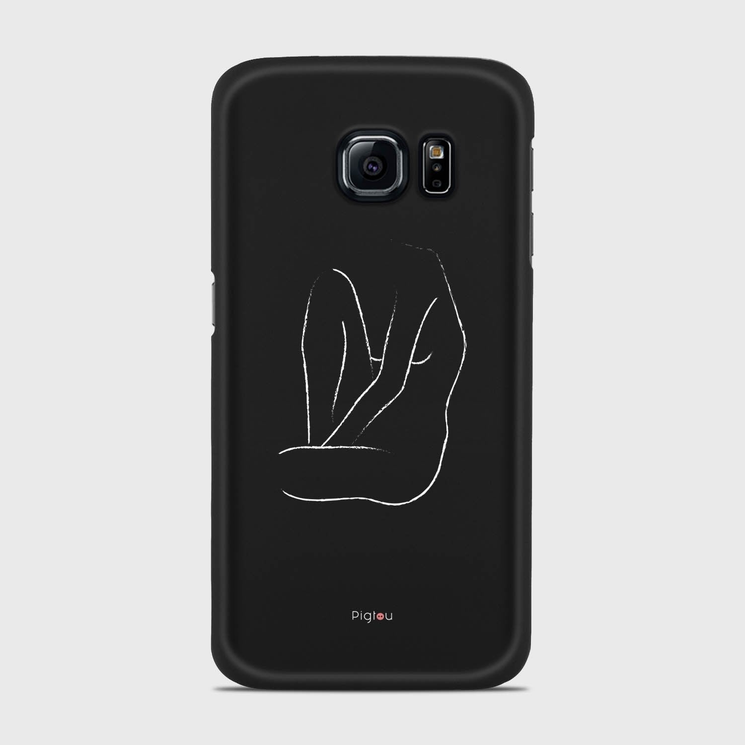 SILHOUETTE BODY Samsung Galaxy S6 Edge case - thin fit matte black (D163)