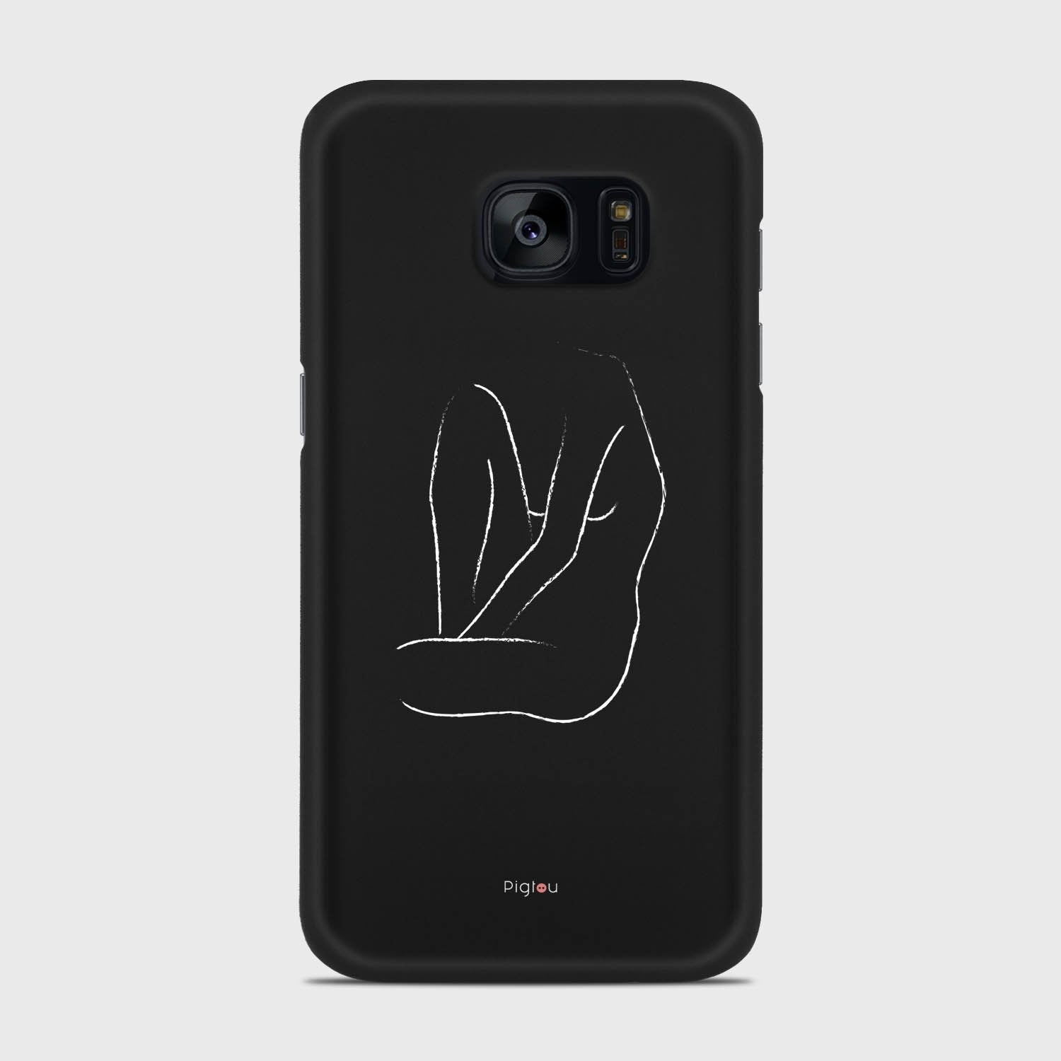 SILHOUETTE BODY Samsung Galaxy S7 Edge case - thin fit matte black (D163)
