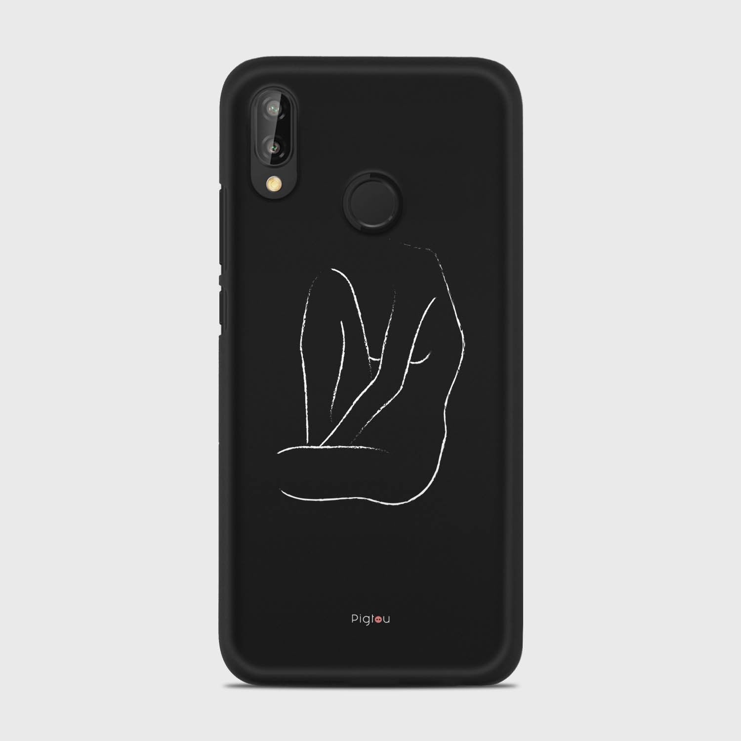 SILHOUETTE BODY Huawei P20 Lite case - thin fit matte black (D163)