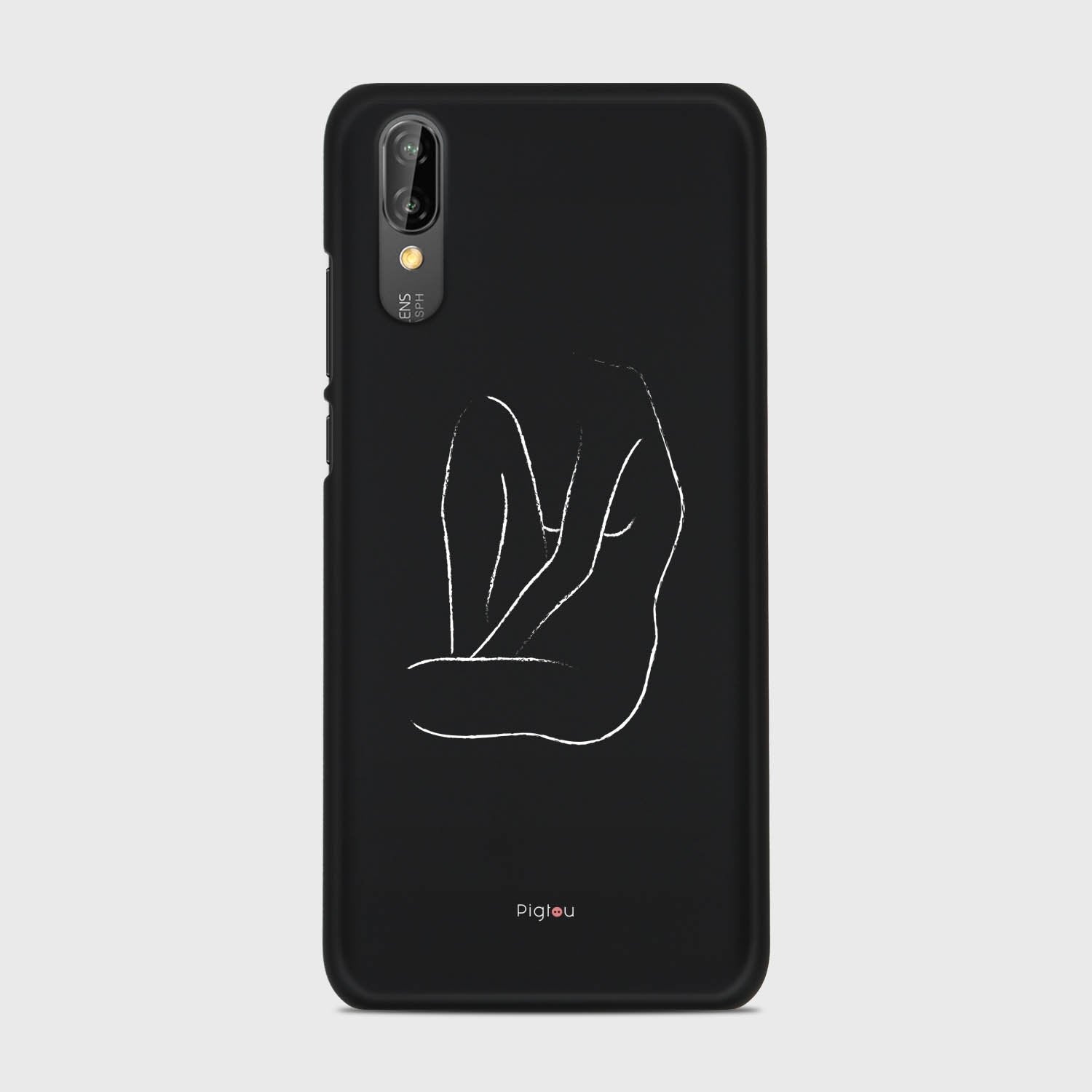 SILHOUETTE BODY Huawei P20 case - thin fit matte black (D163)
