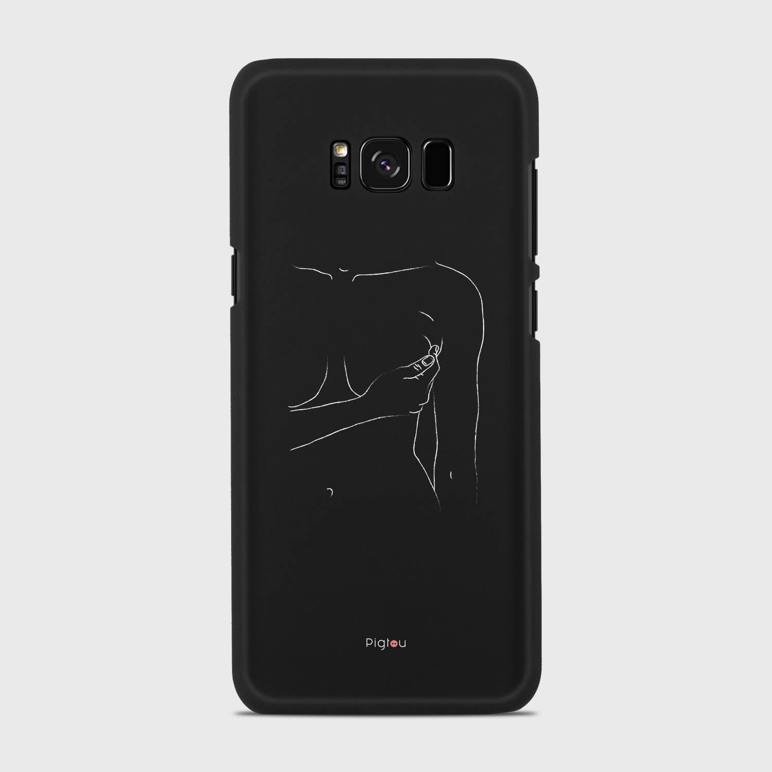 SILHOUETTE WOMAN Samsung Galaxy S8 case - thin fit matte black (D164)
