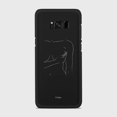 SILHOUETTE WOMAN Samsung Galaxy S8 case - thin fit matte black (D164)