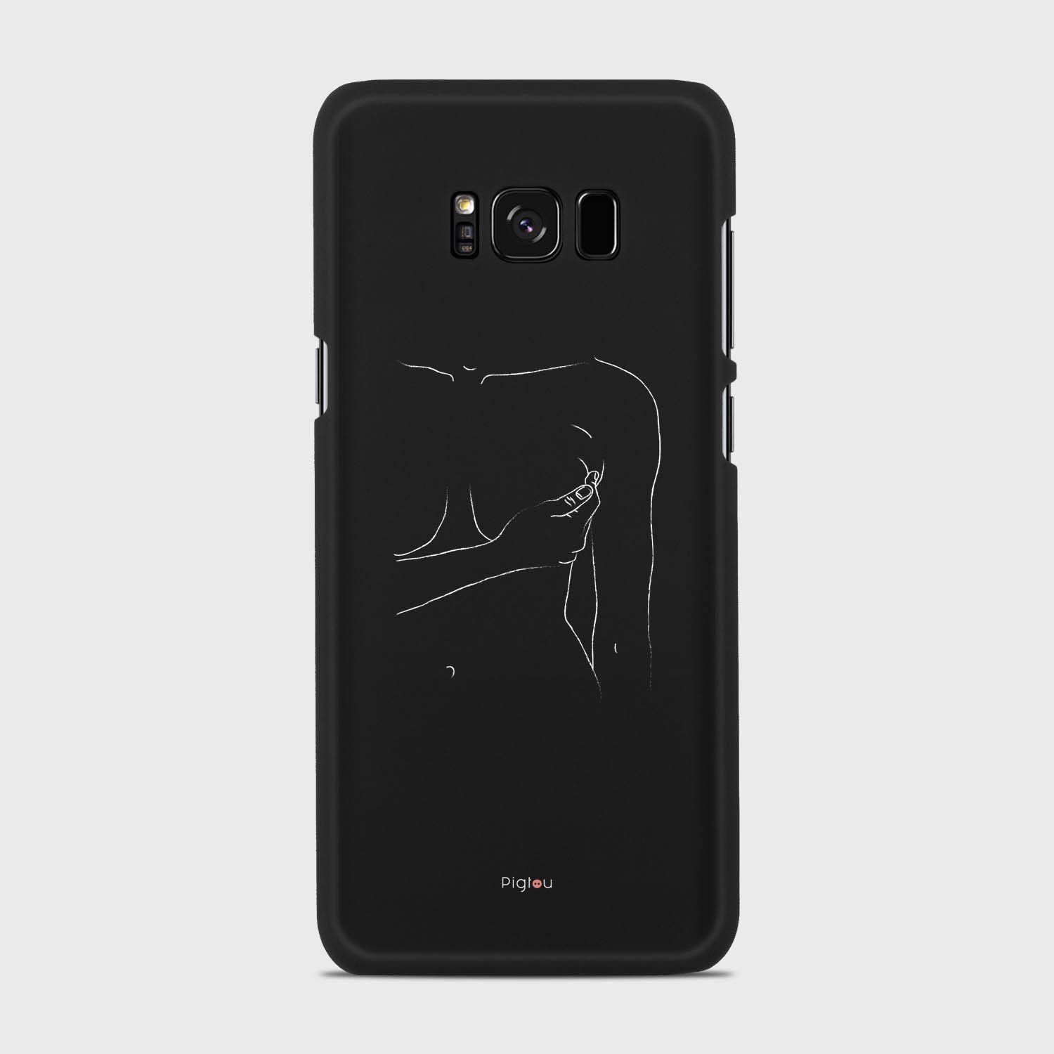 SILHOUETTE WOMAN Samsung Galaxy S8 Plus case - thin fit matte black (D164)