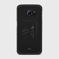 SILHOUETTE WOMAN Samsung Galaxy S6 Edge case - thin fit matte black (D164)