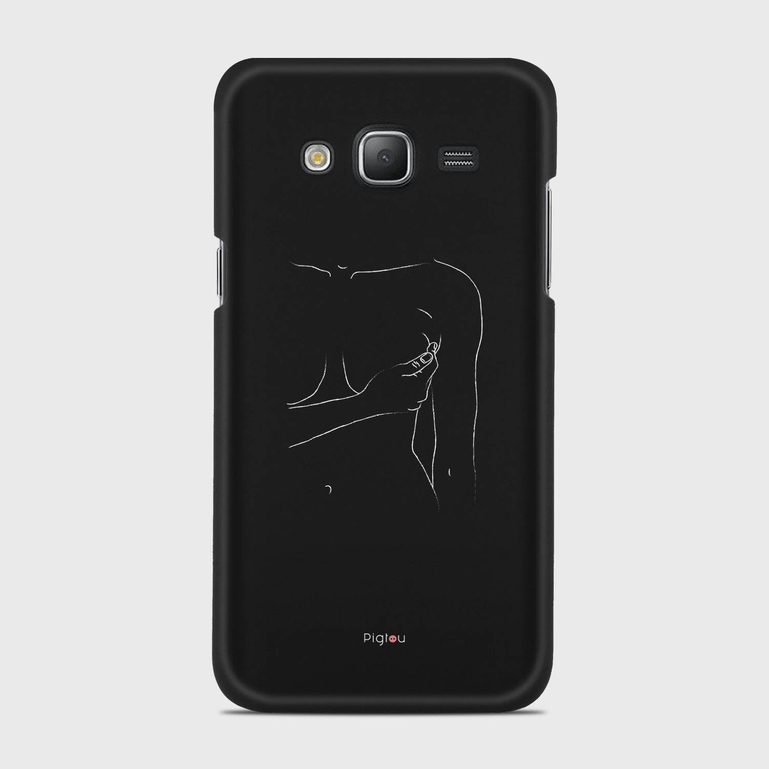 SILHOUETTE WOMAN Samsung Galaxy J5 (2015) case - thin fit matte black (D164)