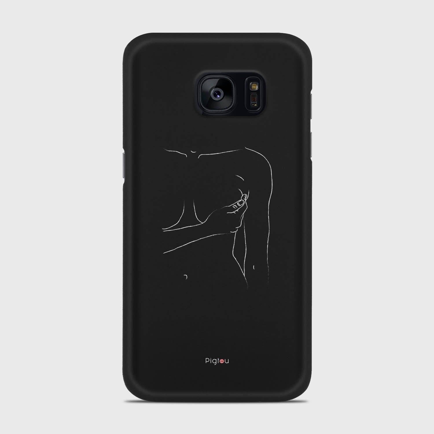 SILHOUETTE WOMAN Samsung Galaxy S7 case - thin fit matte black (D164)
