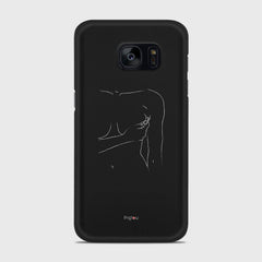 SILHOUETTE WOMAN Samsung Galaxy S7 case - thin fit matte black (D164)