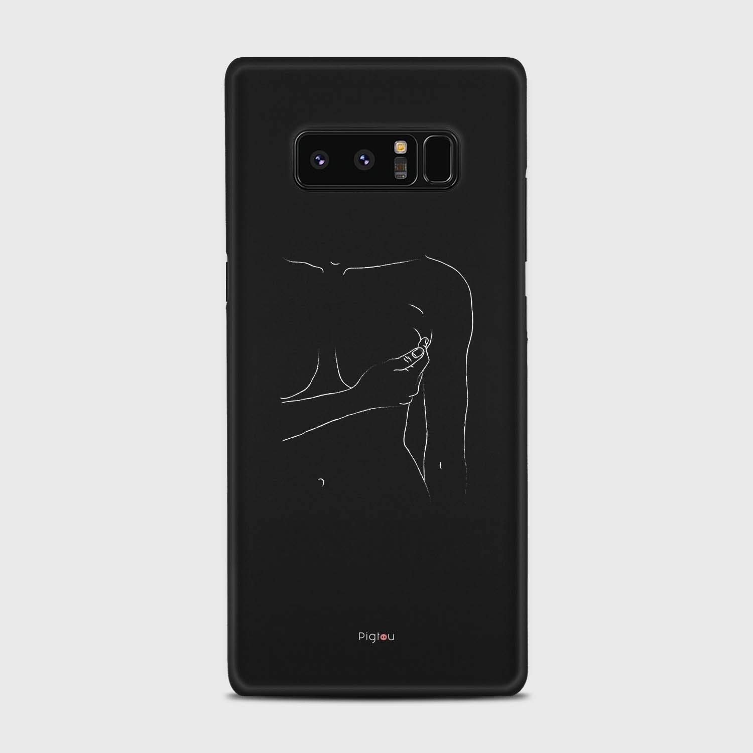SILHOUETTE WOMAN Samsung Galaxy Note 8 case - thin fit matte black (D164)