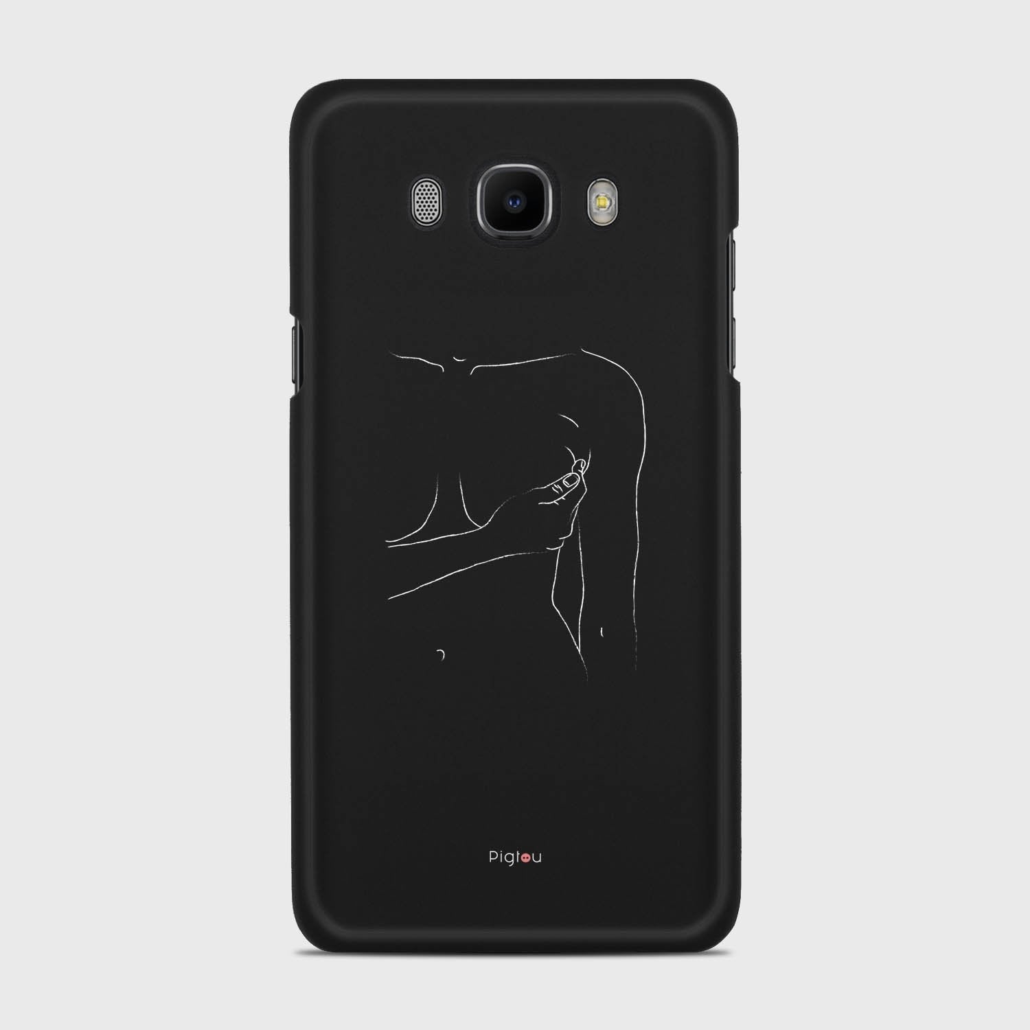 SILHOUETTE WOMAN Samsung Galaxy J7 (2016) case - thin fit matte black (D164)