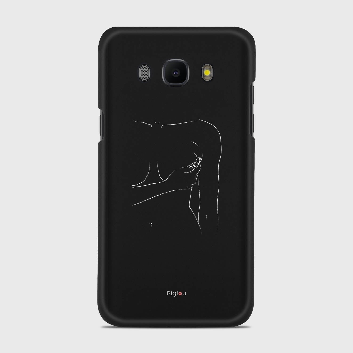 SILHOUETTE WOMAN Samsung Galaxy J5 (2016) case - thin fit matte black (D164)