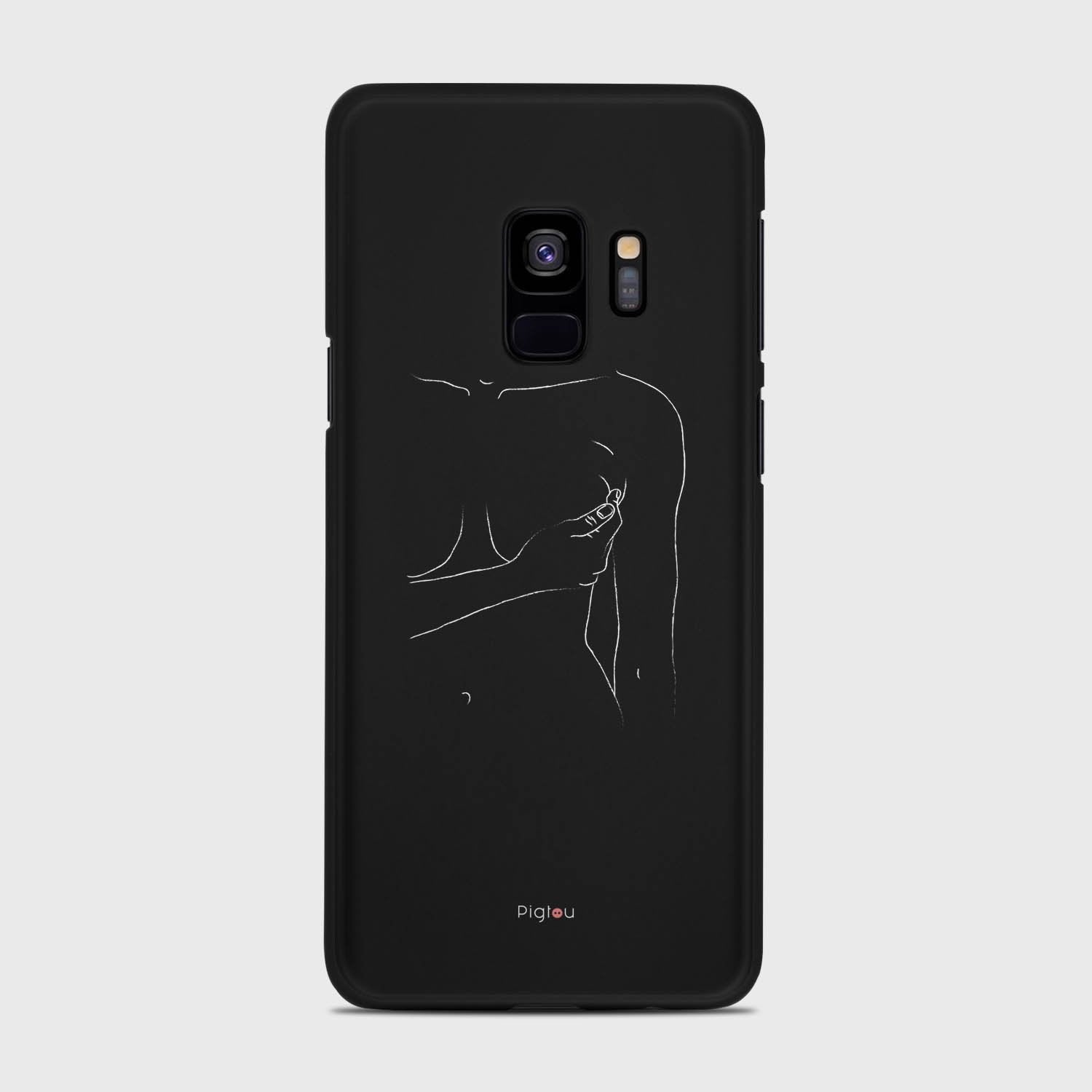 SILHOUETTE WOMAN Samsung Galaxy S9 case - thin fit matte black (D164)