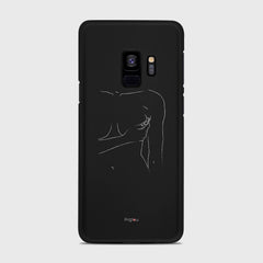 SILHOUETTE WOMAN Samsung Galaxy S9 case - thin fit matte black (D164)