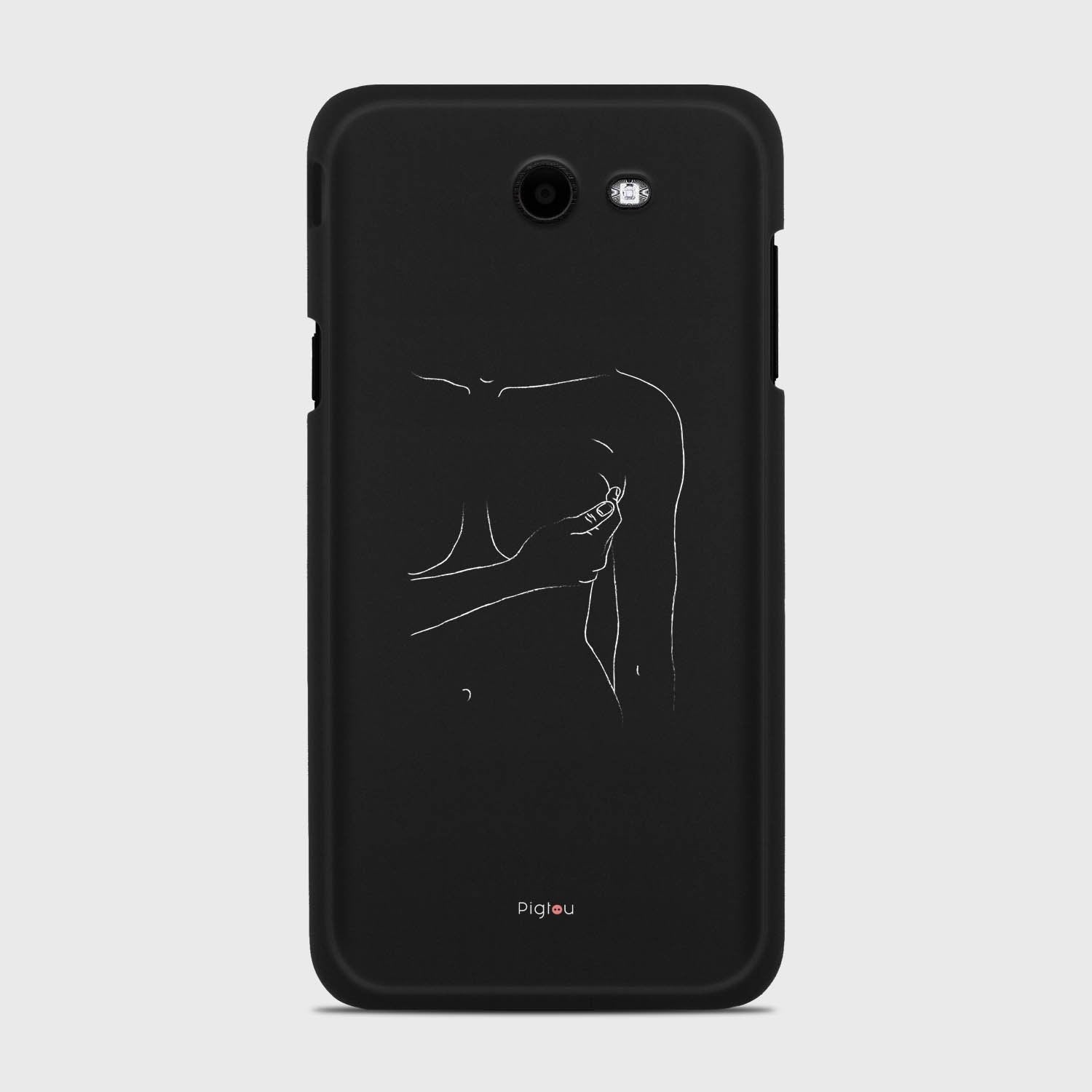SILHOUETTE WOMAN Samsung Galaxy J7 (2017) Verizon case - thin fit matte black (D164)