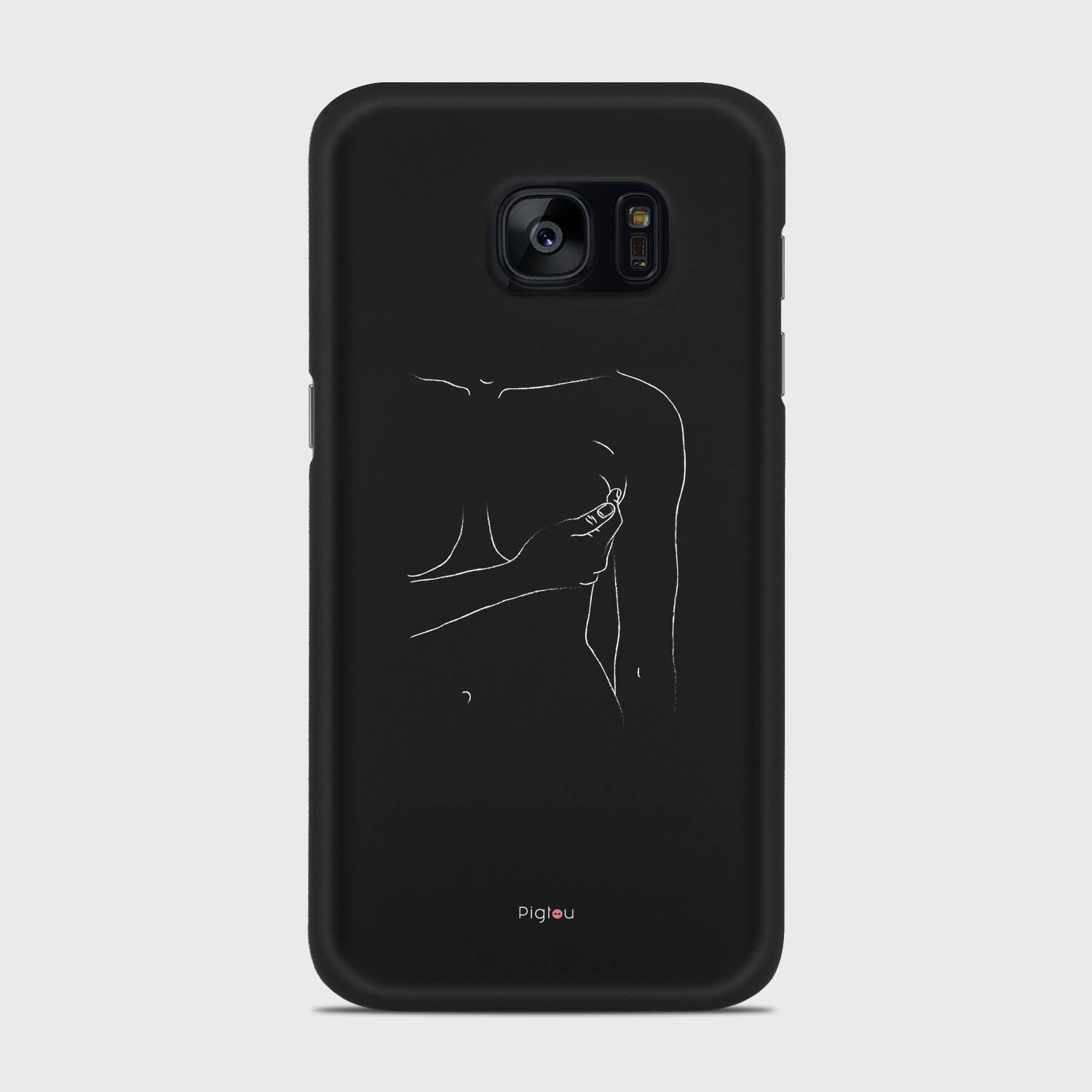 SILHOUETTE WOMAN Samsung Galaxy S7 Edge case - thin fit matte black (D164)