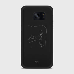 SILHOUETTE WOMAN Samsung Galaxy S7 Edge case - thin fit matte black (D164)