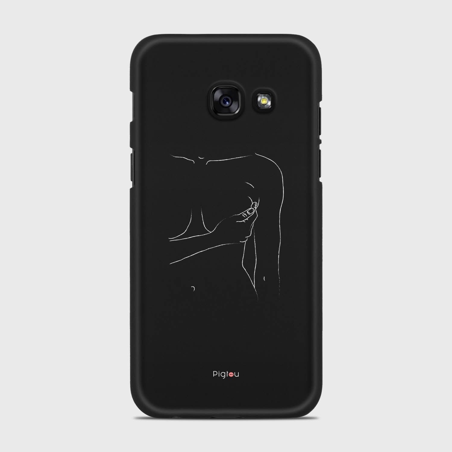 SILHOUETTE WOMAN Samsung Galaxy A3 (2017) case - thin fit matte black (D164)