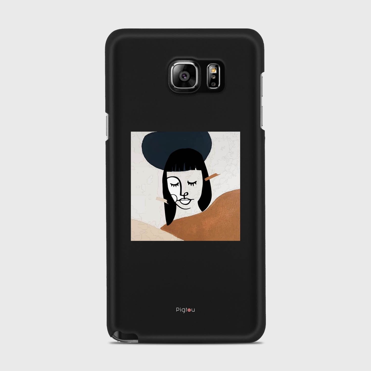 SILHOUETTE SUNSET Samsung Galaxy Note 5 case - thin fit matte black (D166)