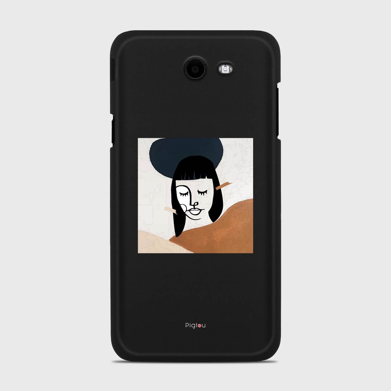 SILHOUETTE SUNSET Samsung Galaxy J7 (2017) Verizon case - thin fit matte black (D166)