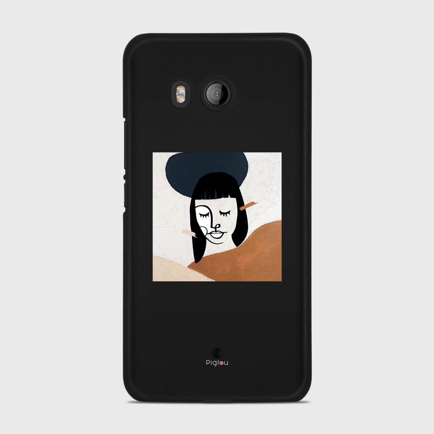 SILHOUETTE SUNSET HTC U11 case - thin fit matte black (D166)