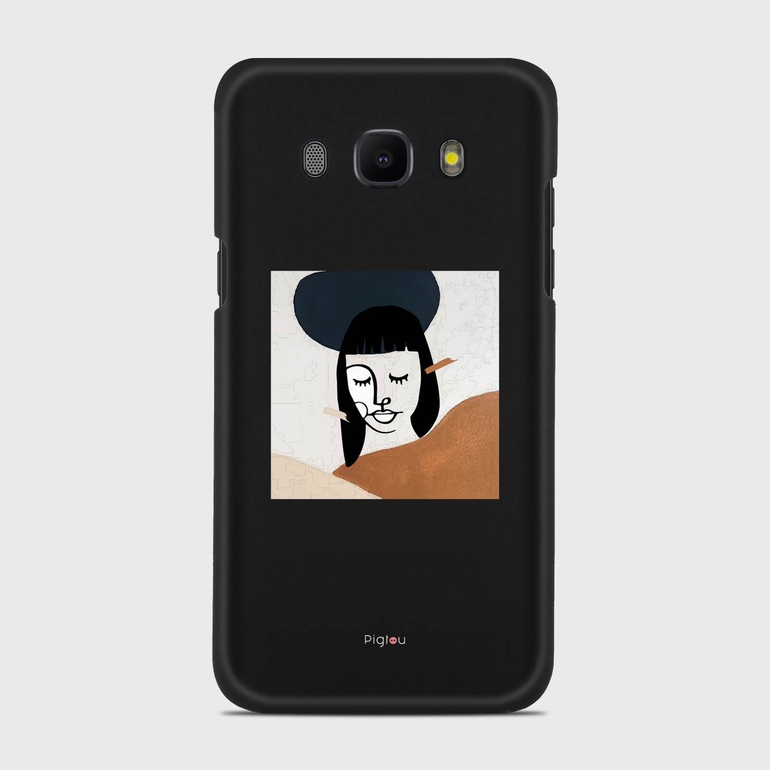 SILHOUETTE SUNSET Samsung Galaxy J5 (2016) case - thin fit matte black (D166)