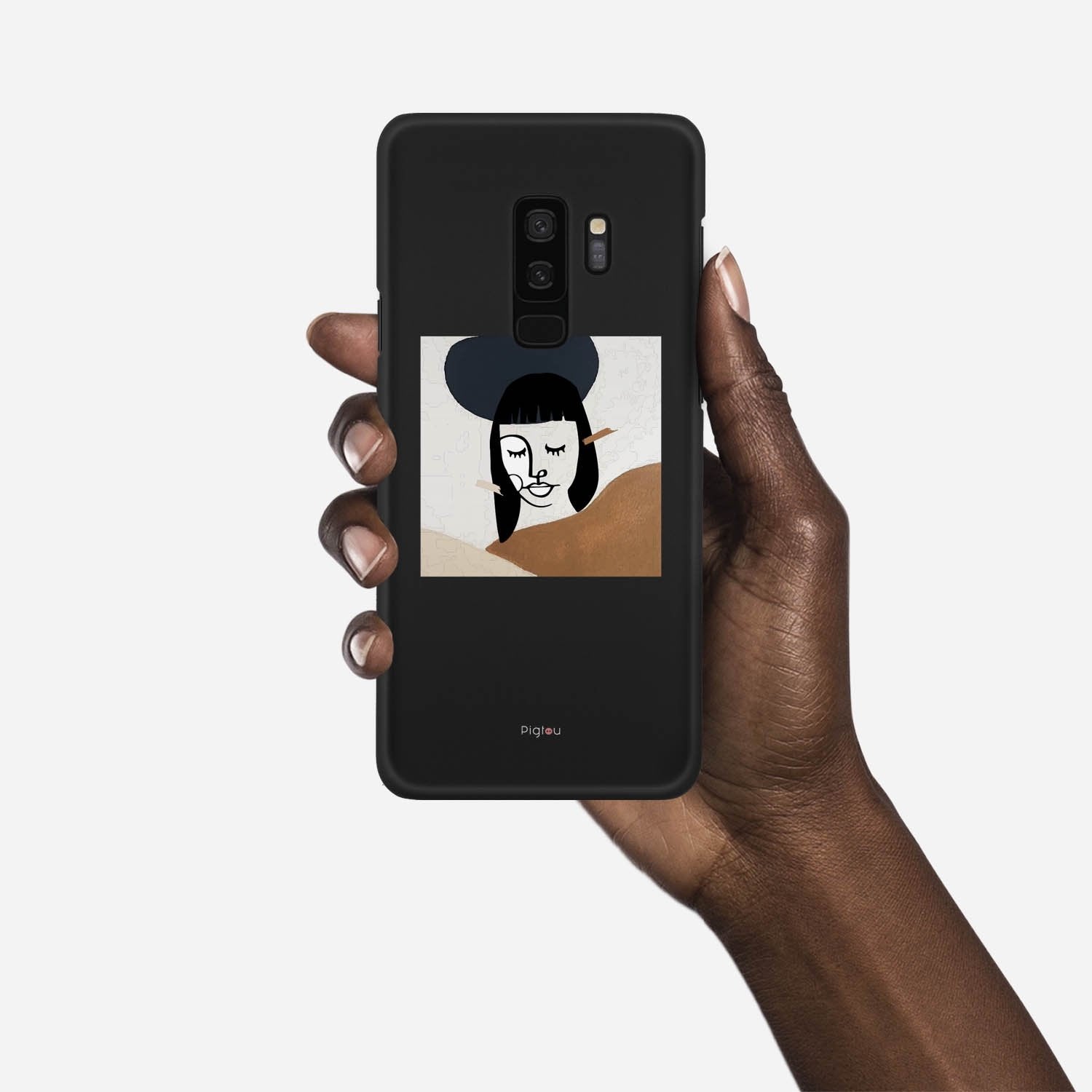 SILHOUETTE SUNSET Samsung Galaxy S9 Plus case - thin fit matte black (D166)
