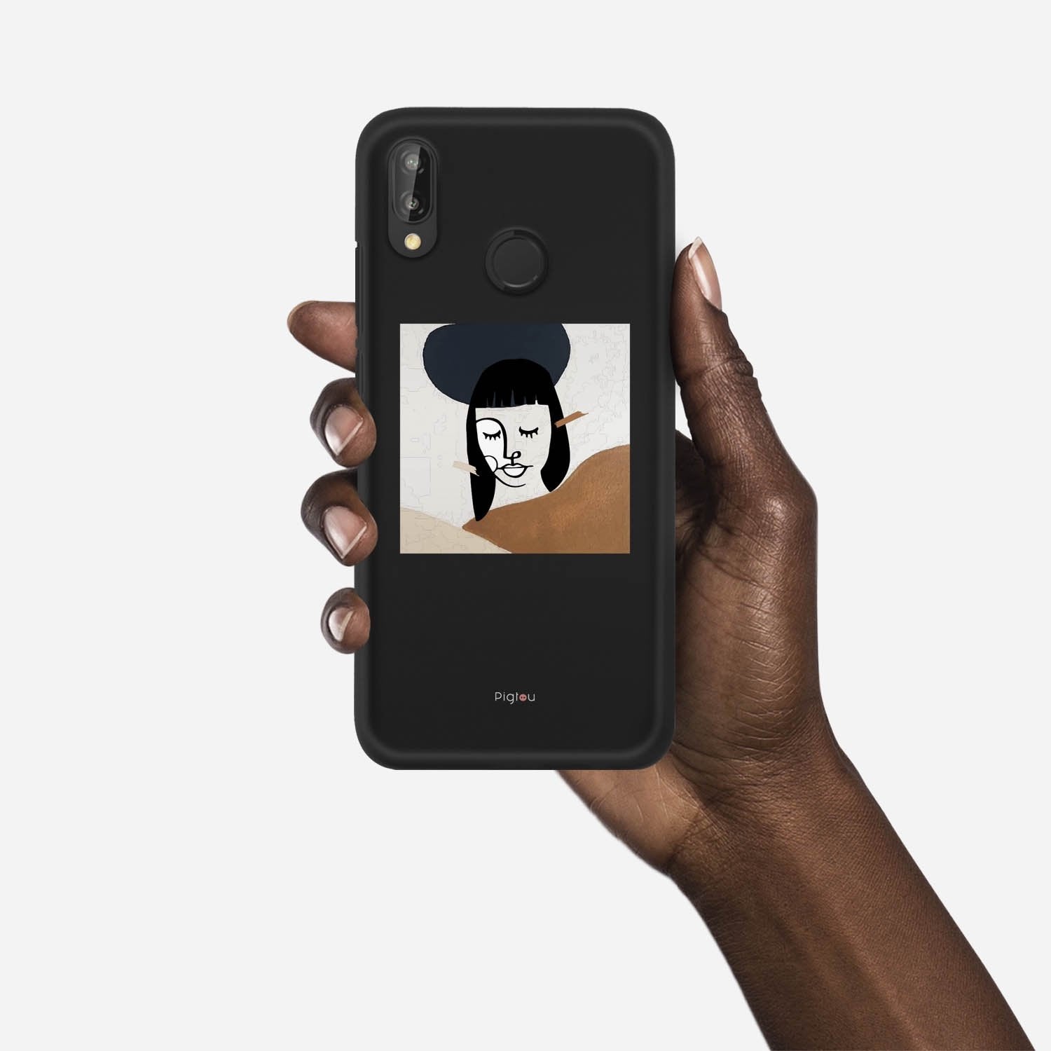 SILHOUETTE SUNSET Huawei P20 Lite case - thin fit matte black (D166)
