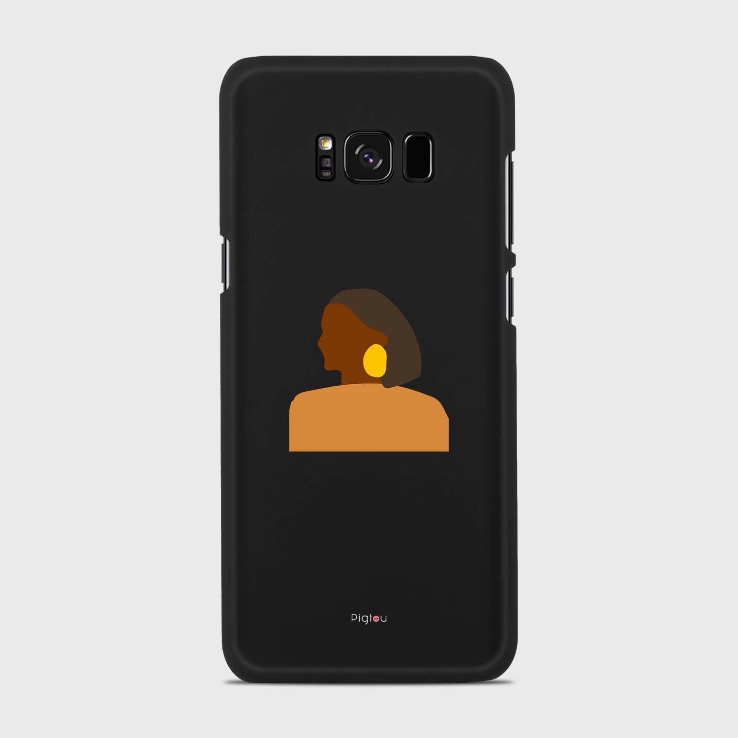 SILHOUETTE AFRICAN Samsung Galaxy S8 Plus case - thin fit matte black (D167)