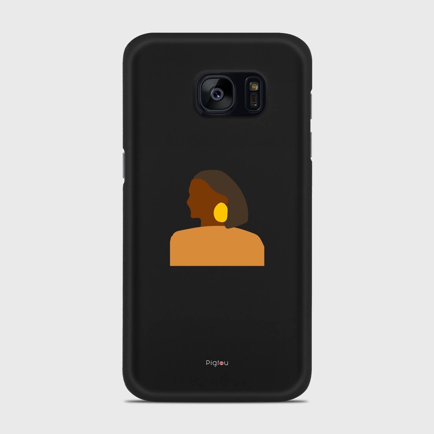 SILHOUETTE AFRICAN Samsung Galaxy S7 Edge case - thin fit matte black (D167)