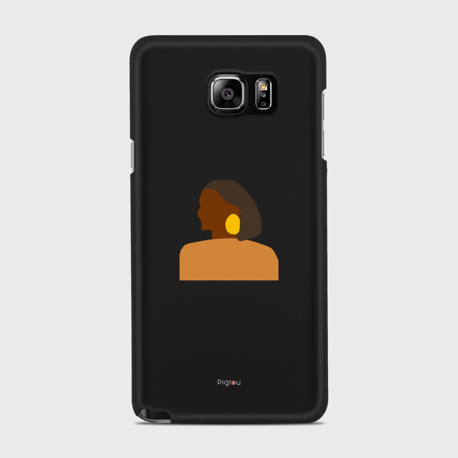 SILHOUETTE AFRICAN Samsung Galaxy Note 5 case - thin fit matte black (D167)