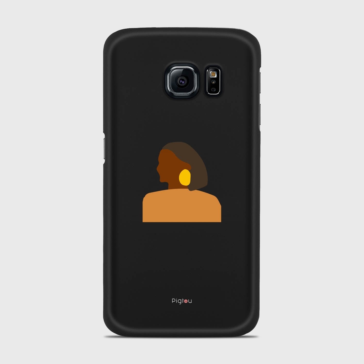 SILHOUETTE AFRICAN Samsung Galaxy S6 Edge case - thin fit matte black (D167)