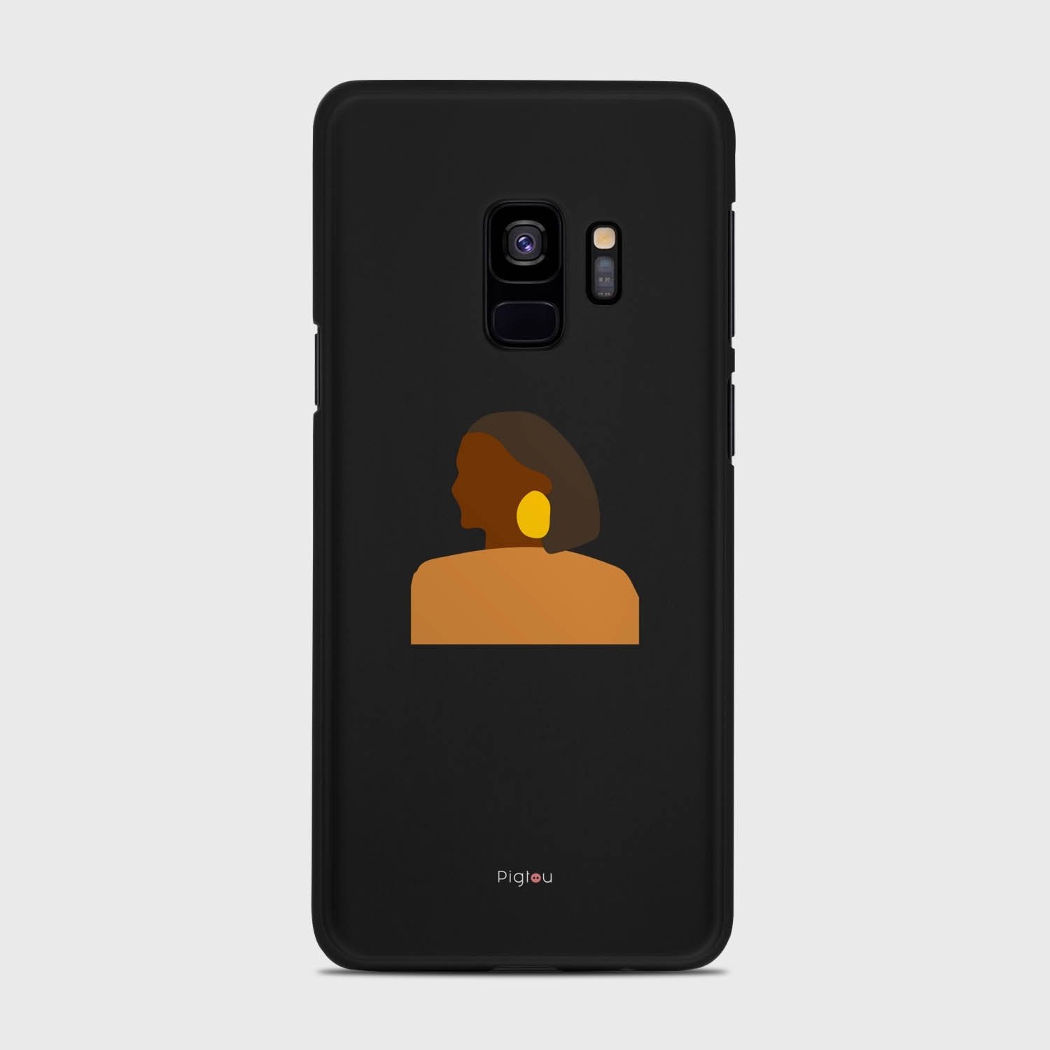 SILHOUETTE AFRICAN Samsung Galaxy S9 case - thin fit matte black (D167)