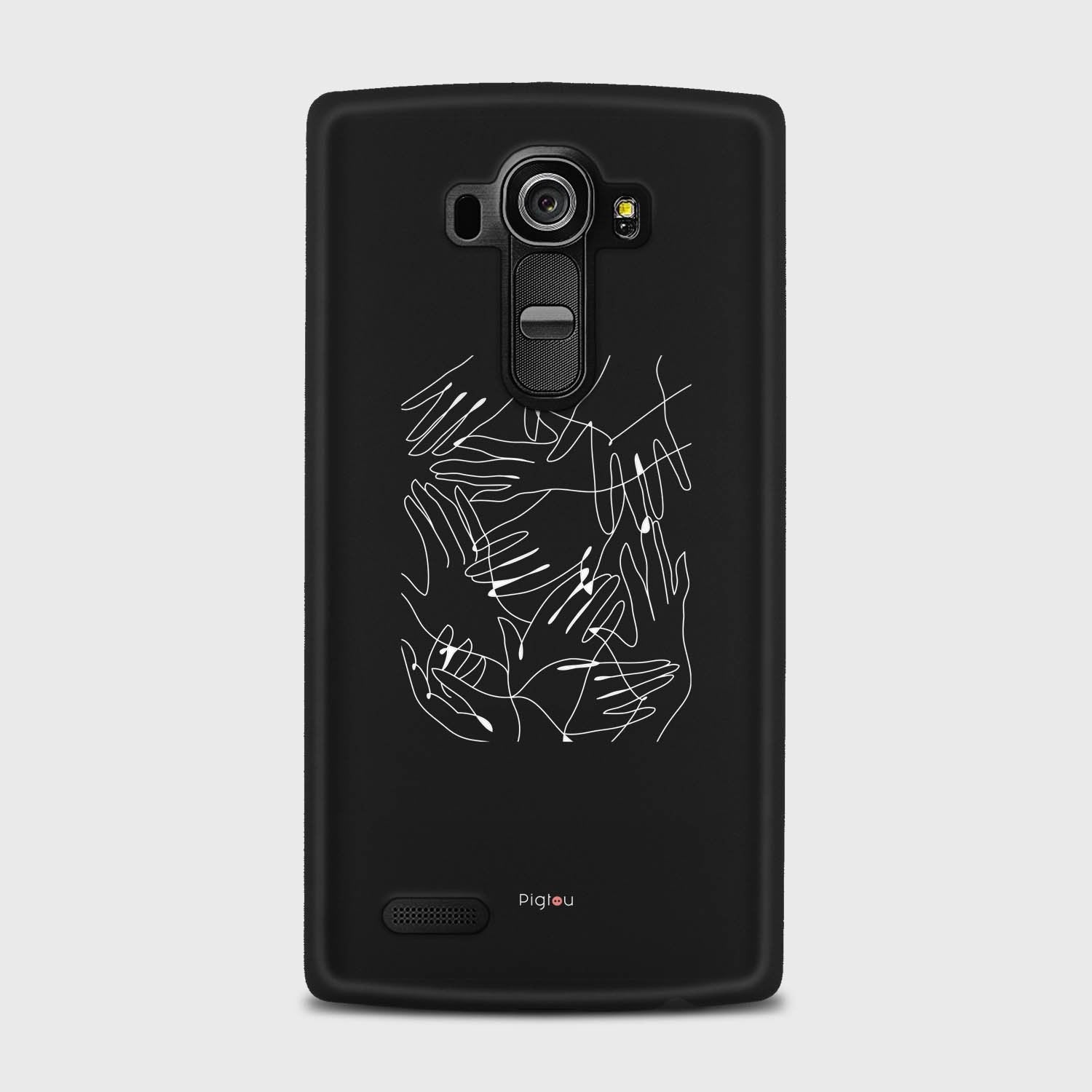 SILHOUETTE HANDS LG G4 case - thin fit matte black (D168)