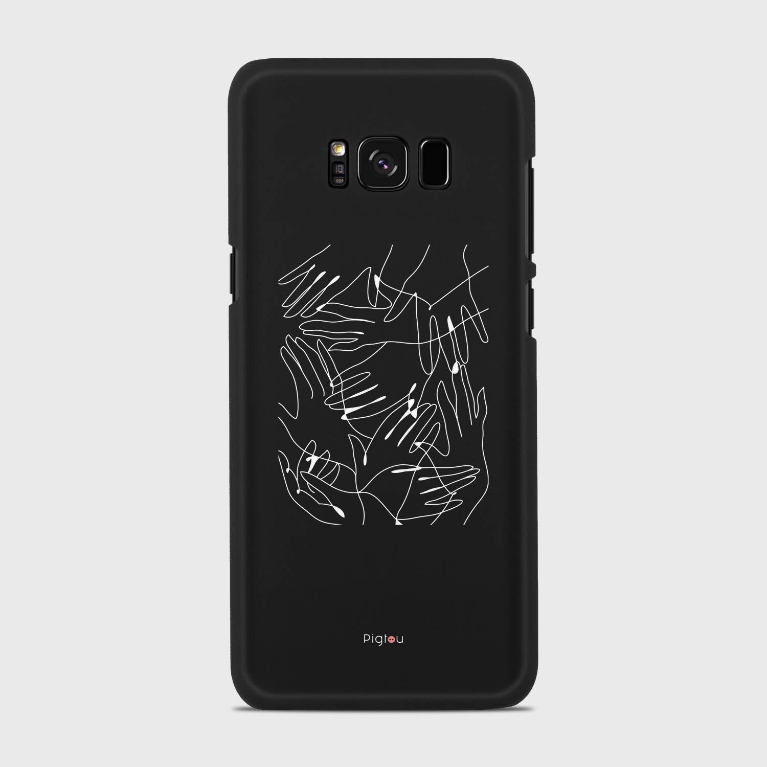 SILHOUETTE HANDS Samsung Galaxy S8 case - thin fit matte black (D168)