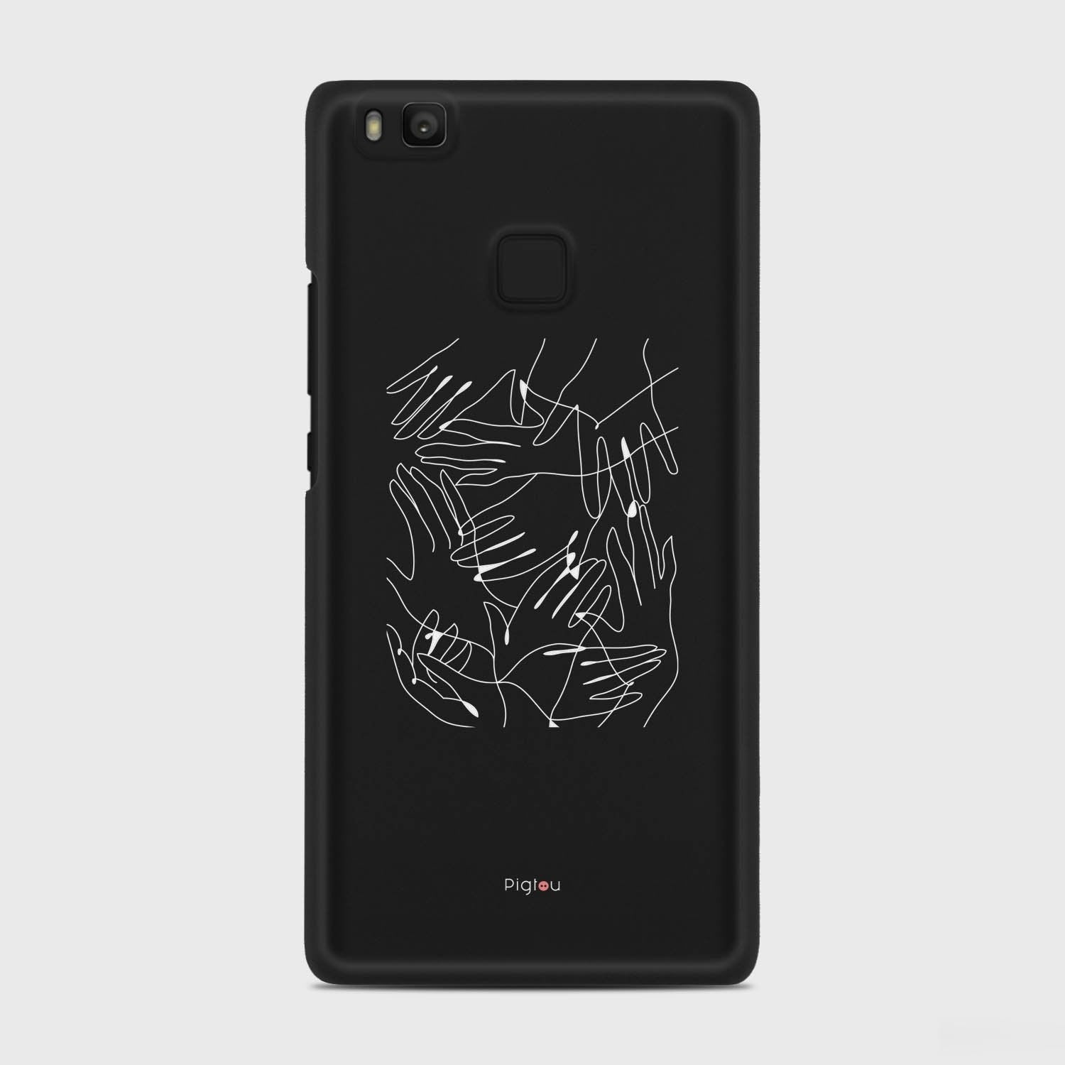 SILHOUETTE HANDS Huawei P9 Lite case - thin fit matte black (D168)