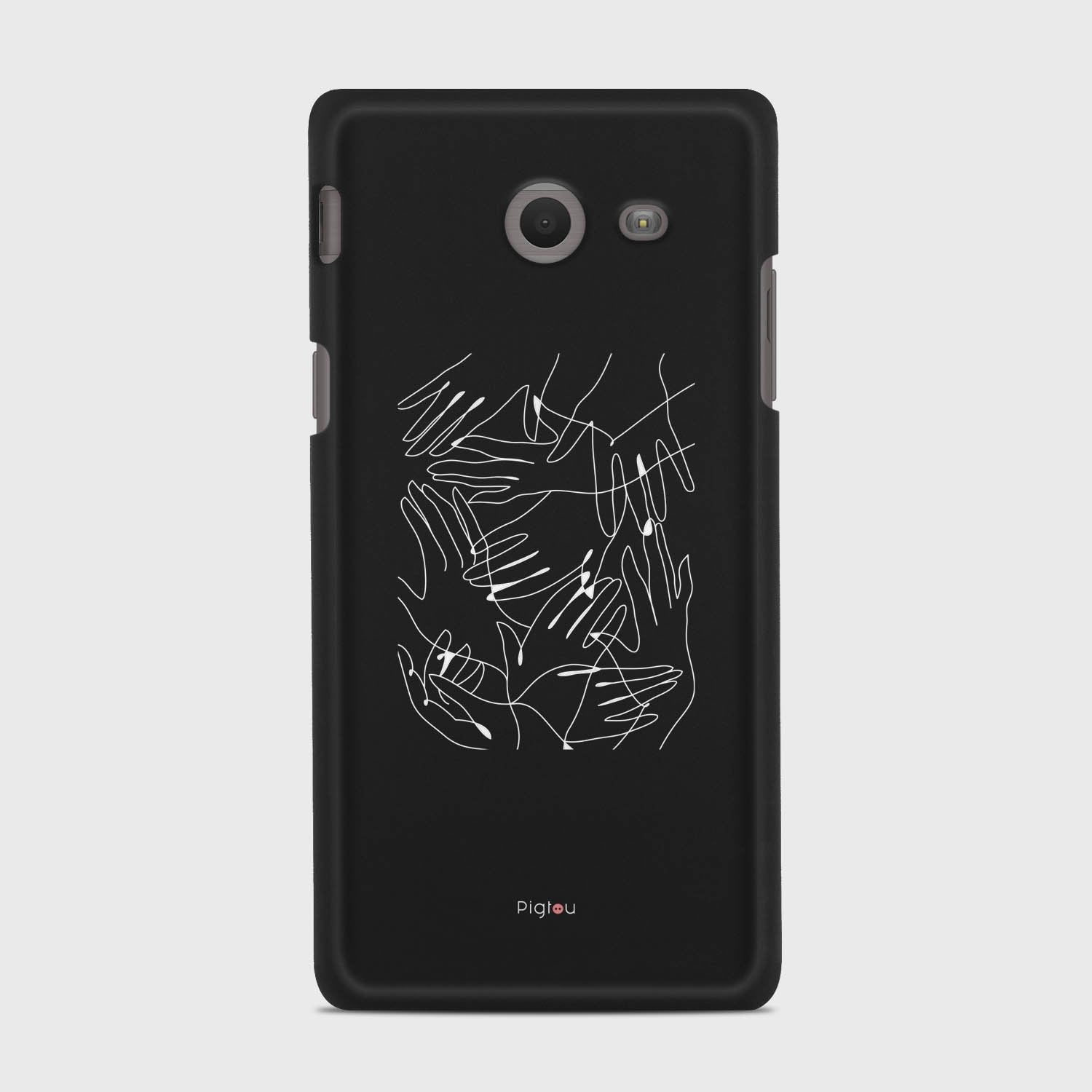 SILHOUETTE HANDS Samsung Galaxy J5 (2017) Verizon case - thin fit matte black (D168)