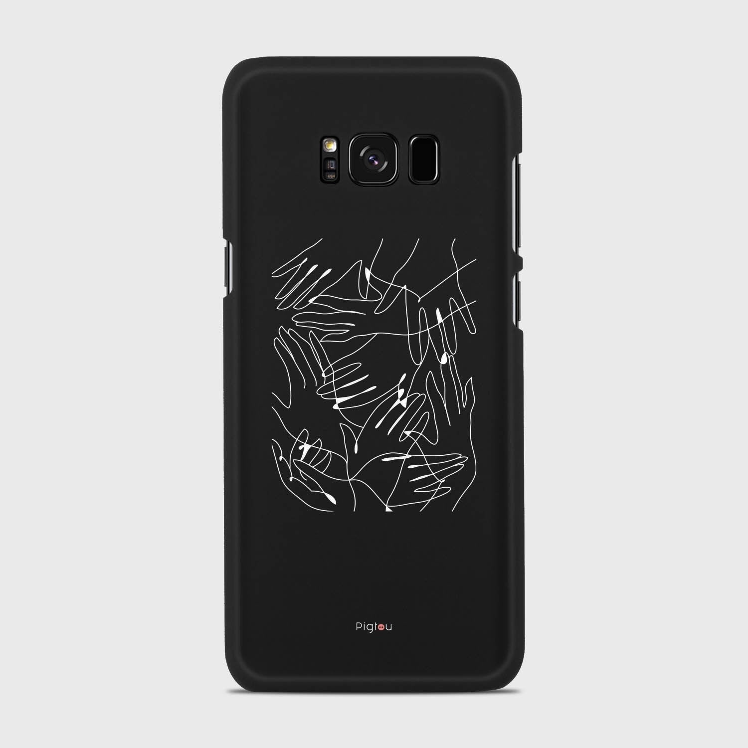 SILHOUETTE HANDS Samsung Galaxy S8 Plus case - thin fit matte black (D168)