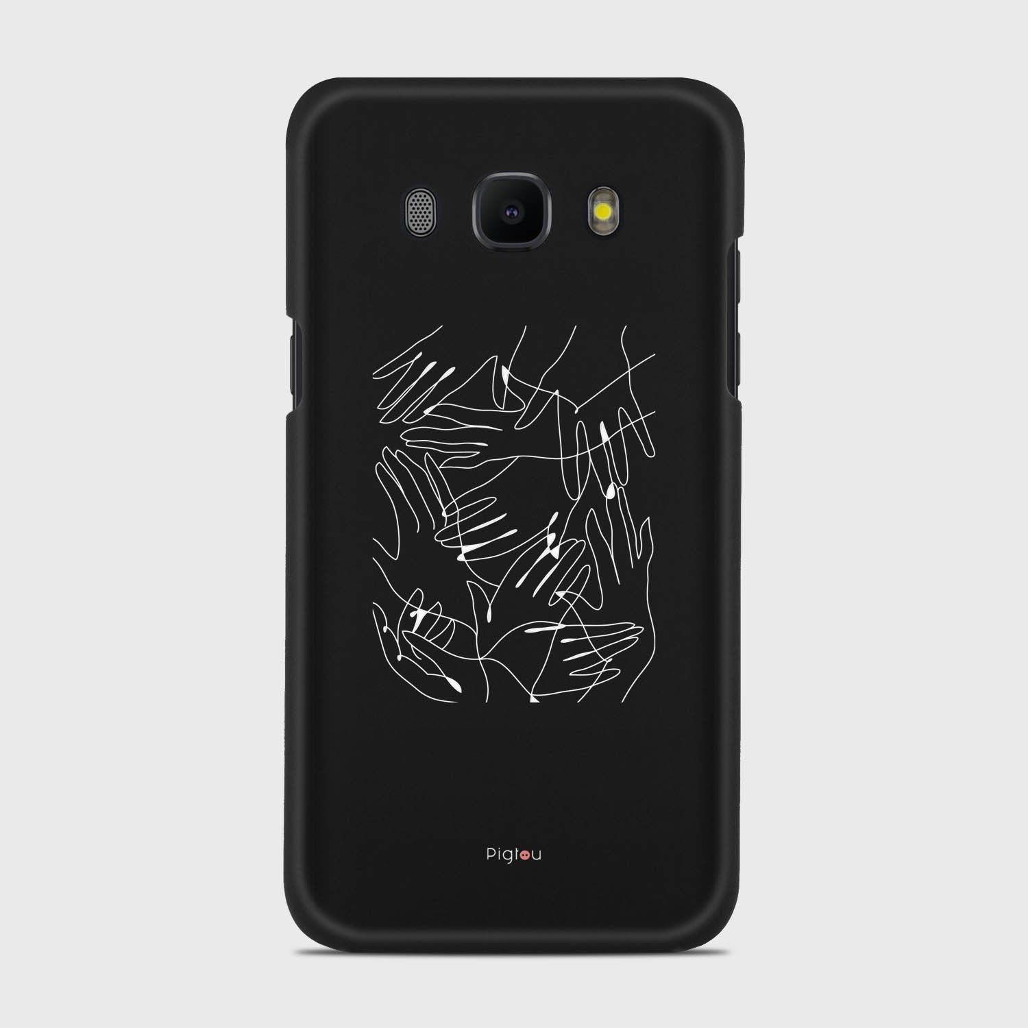 SILHOUETTE HANDS Samsung Galaxy J5 (2016) case - thin fit matte black (D168)