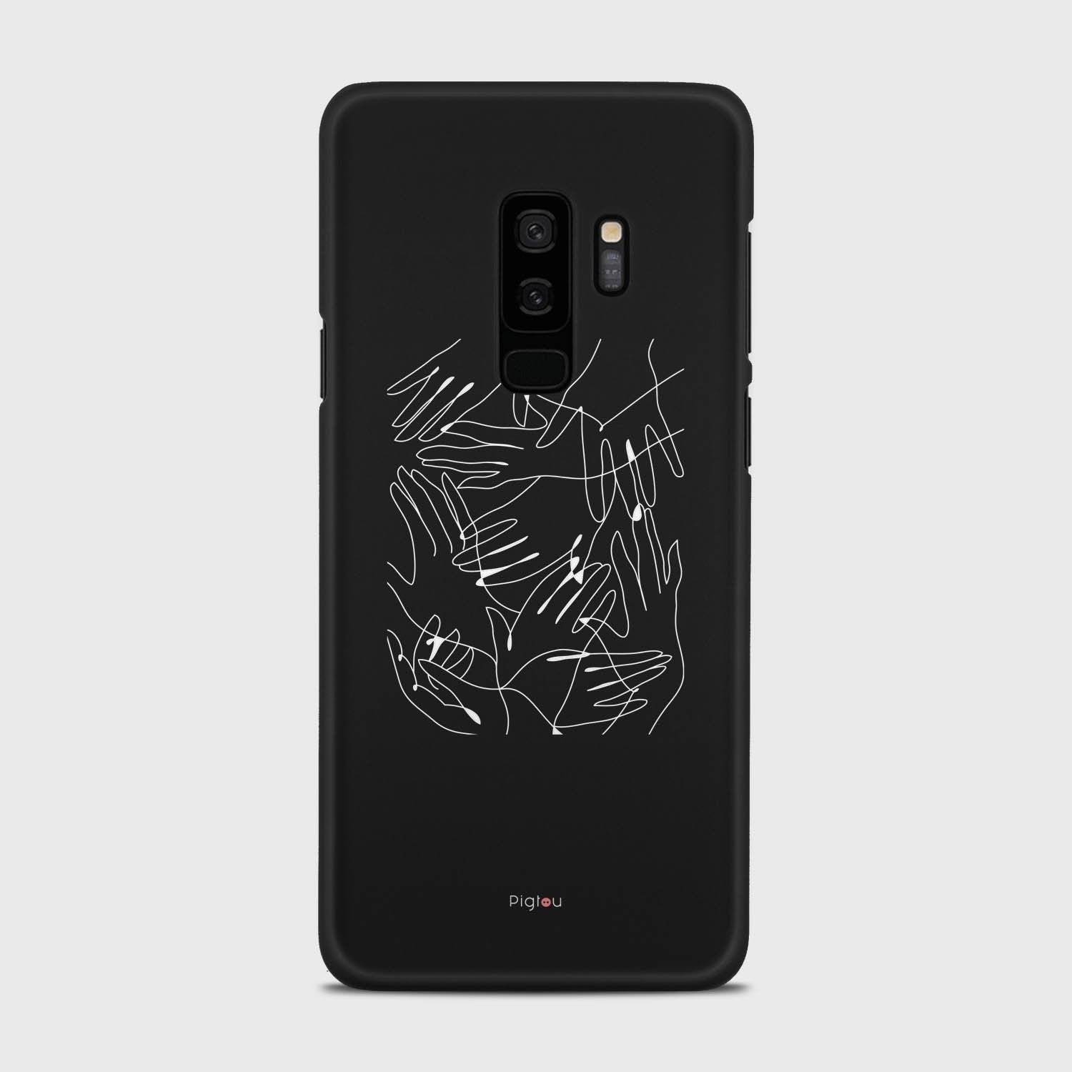 SILHOUETTE HANDS Samsung Galaxy S9 Plus case - thin fit matte black (D168)