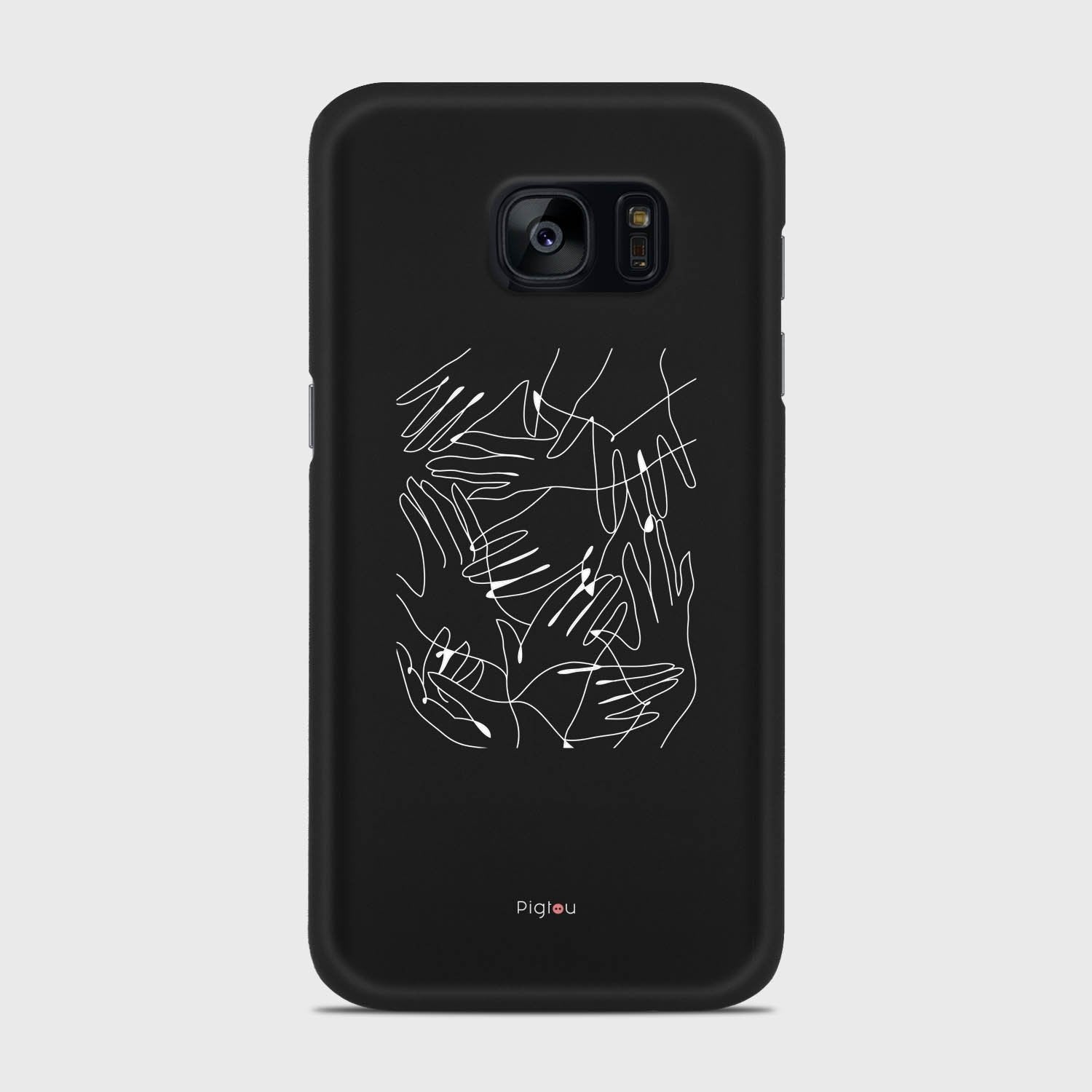 SILHOUETTE HANDS Samsung Galaxy S7 case - thin fit matte black (D168)