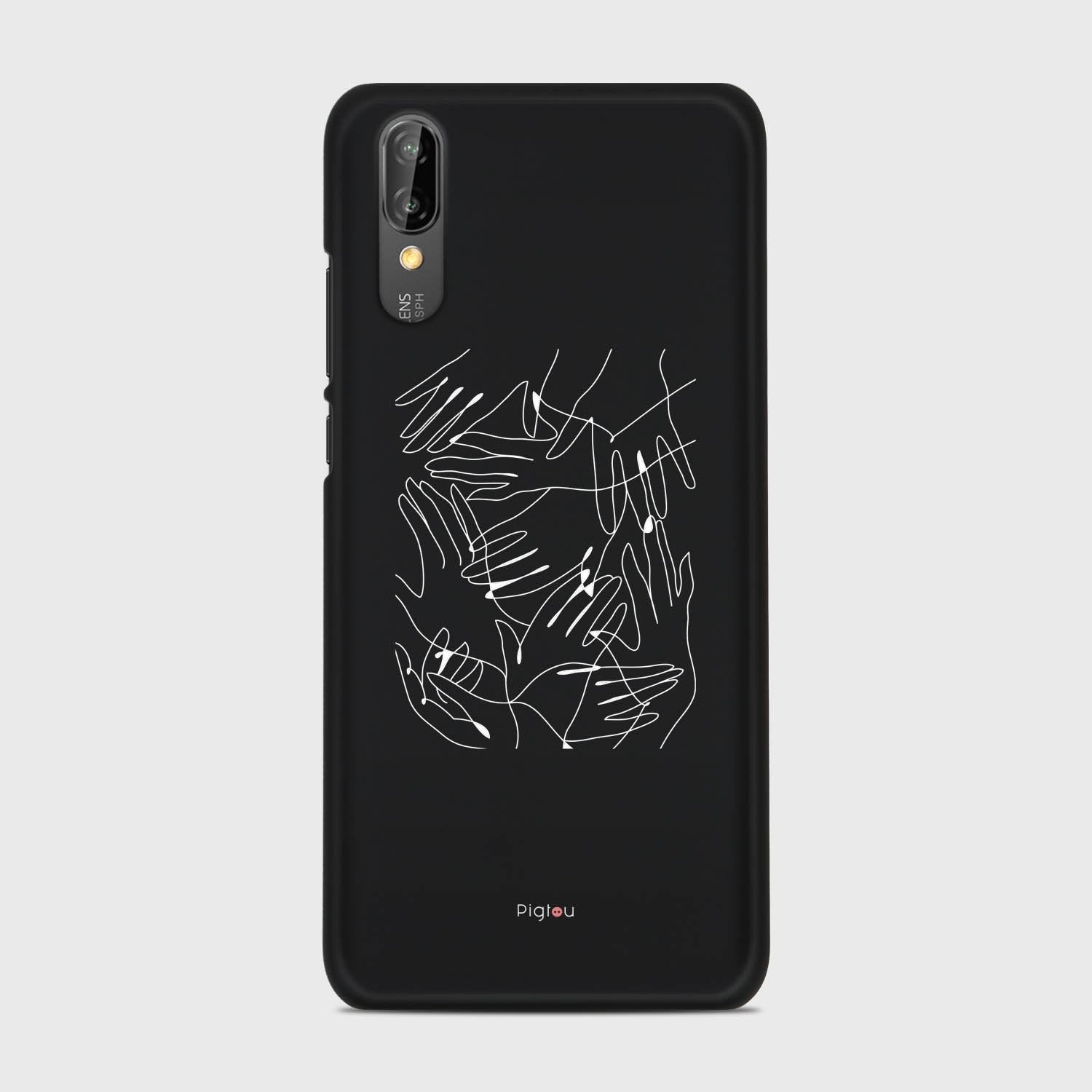 SILHOUETTE HANDS Huawei P20 case - thin fit matte black (D168)