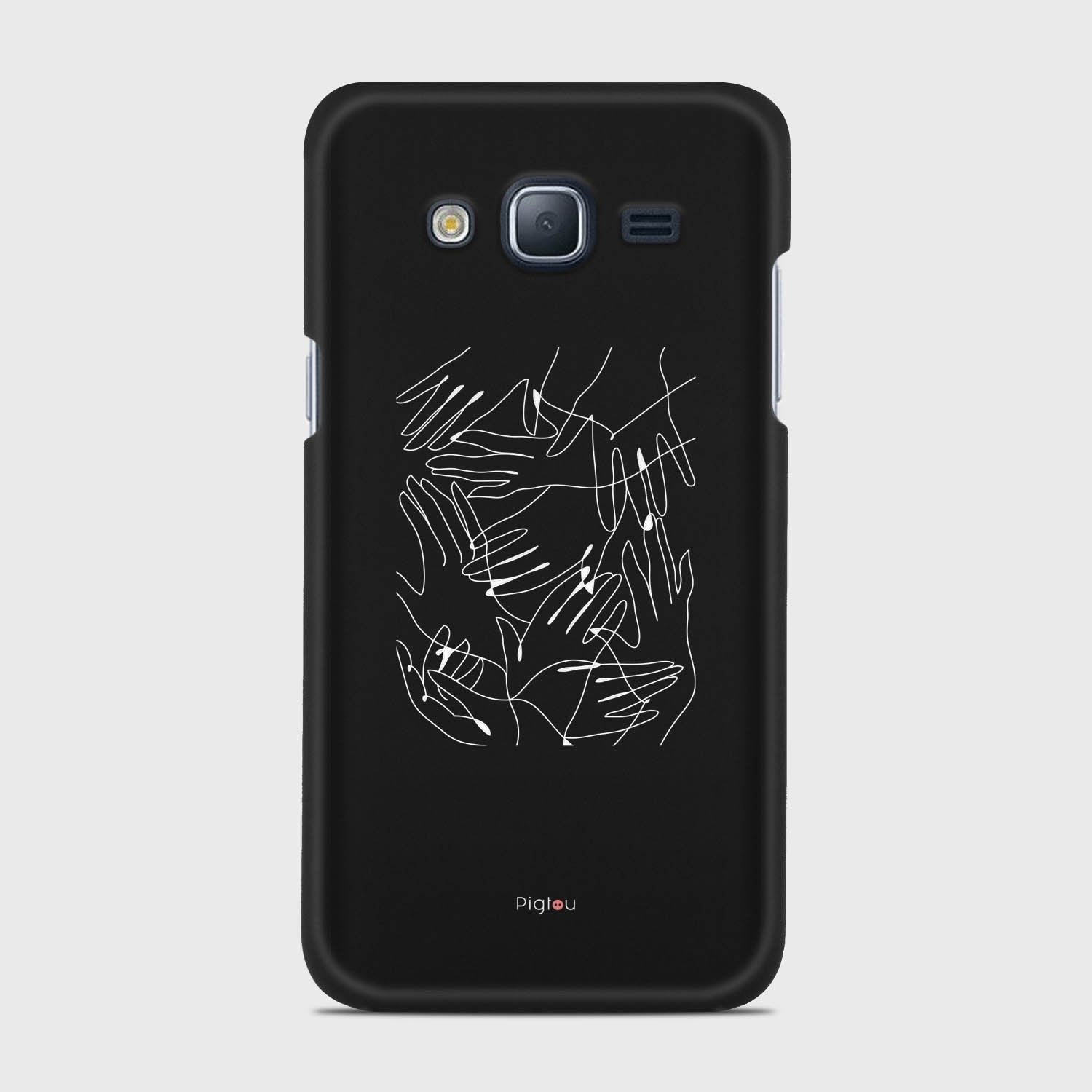 SILHOUETTE HANDS Samsung Galaxy J3 (2016) case - thin fit matte black (D168)