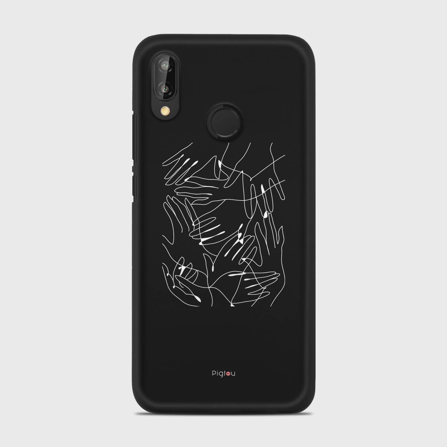 SILHOUETTE HANDS Huawei P20 Lite case - thin fit matte black (D168)