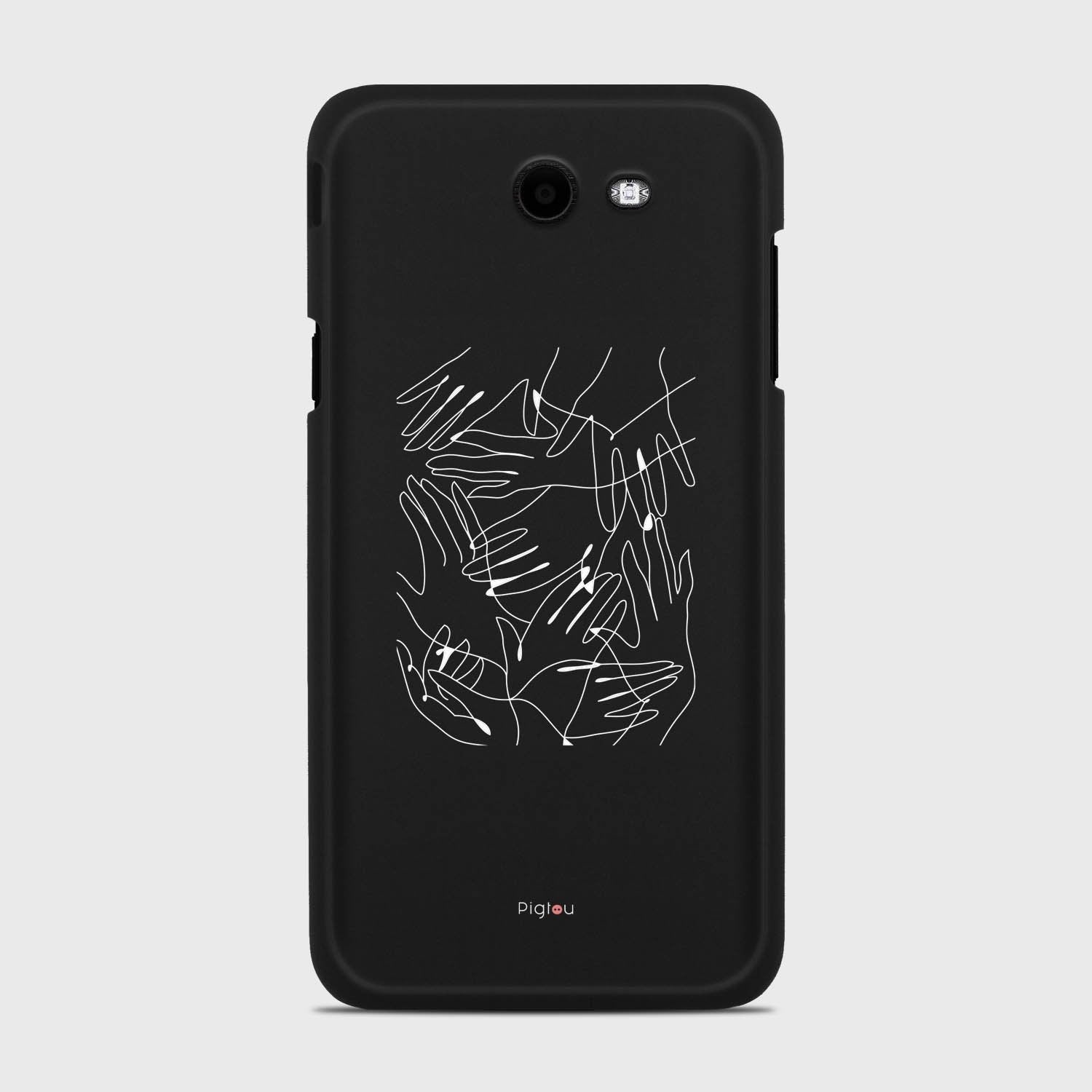 SILHOUETTE HANDS Samsung Galaxy J7 (2017) Verizon case - thin fit matte black (D168)