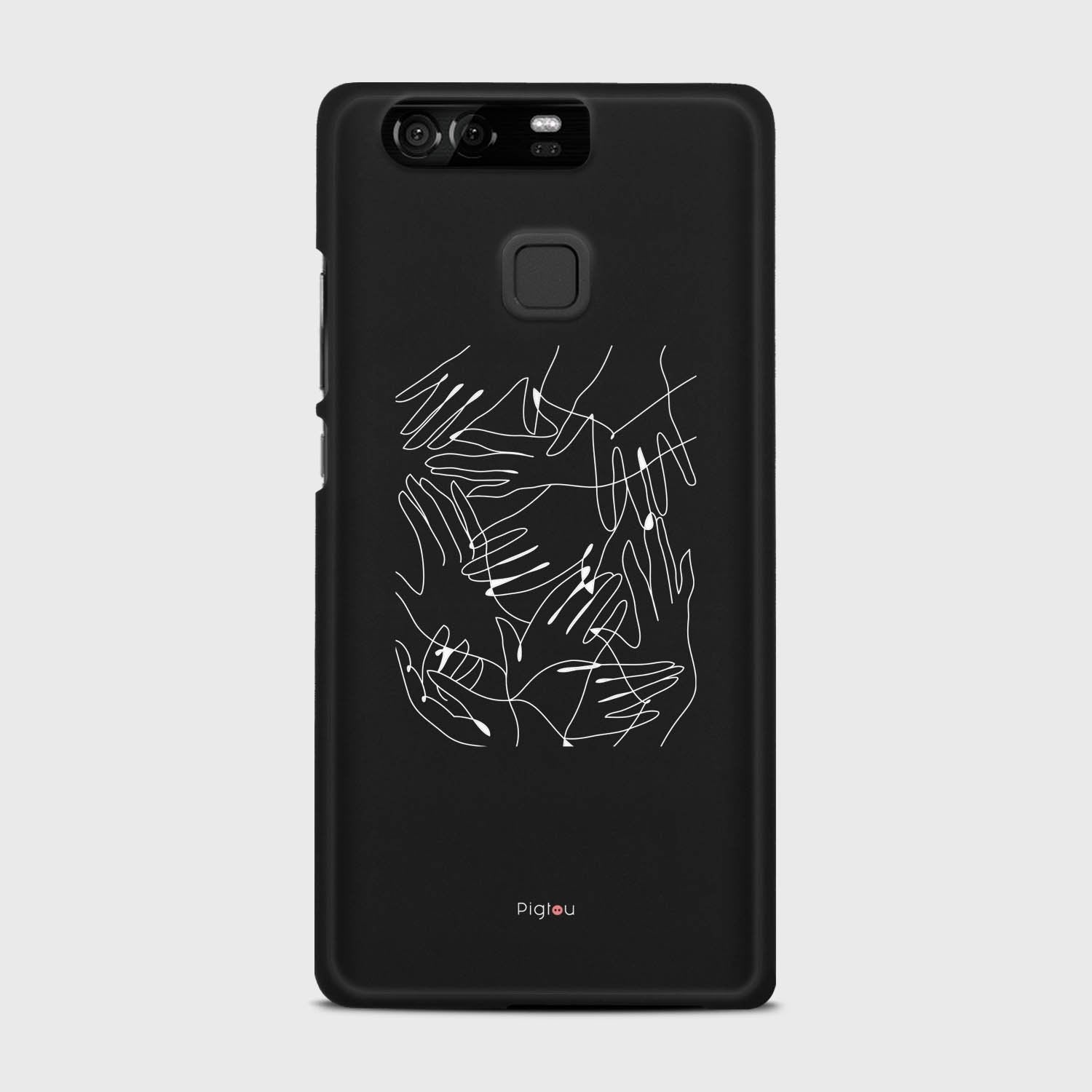 SILHOUETTE HANDS Huawei P9 case - thin fit matte black (D168)