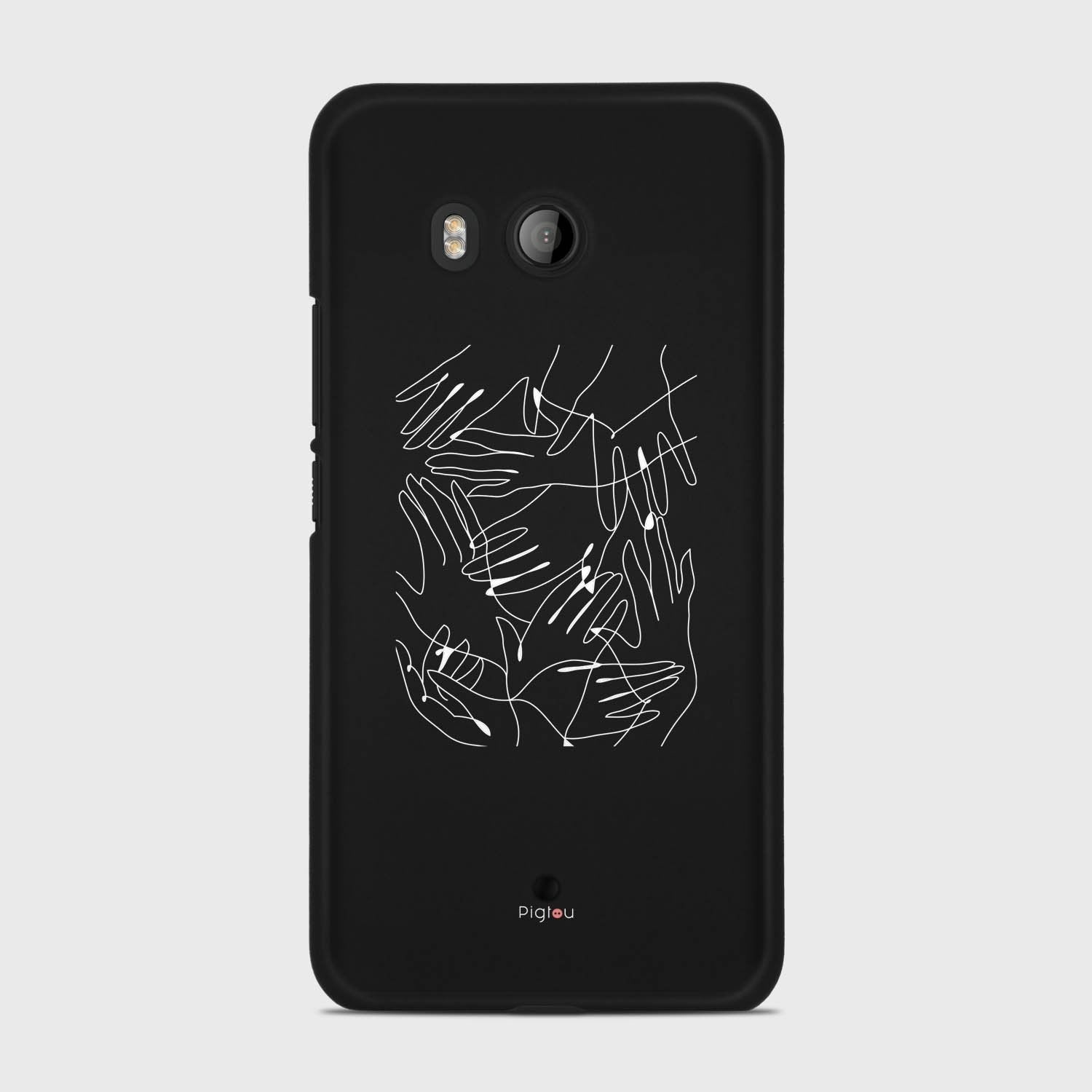 SILHOUETTE HANDS HTC U11 case - thin fit matte black (D168)