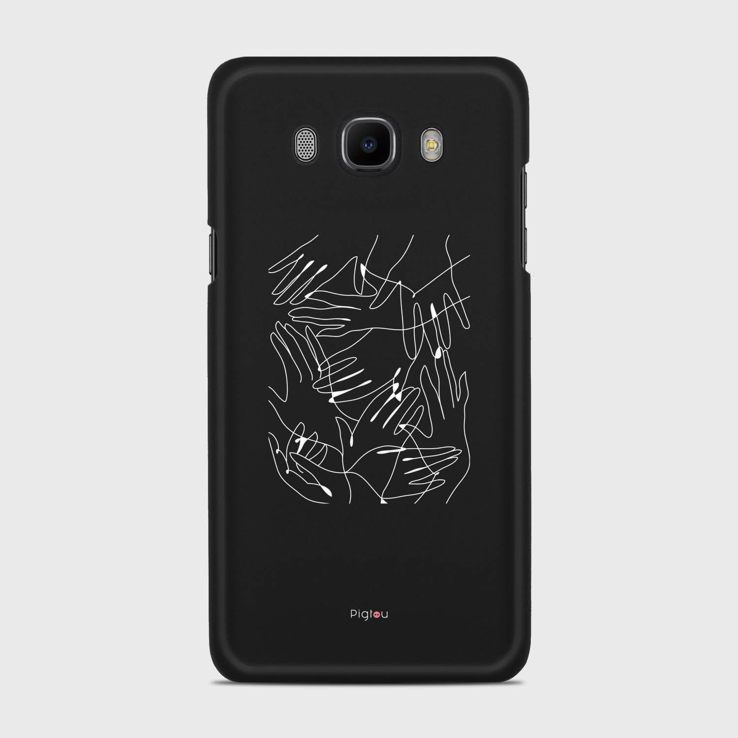 SILHOUETTE HANDS Samsung Galaxy J7 (2016) case - thin fit matte black (D168)