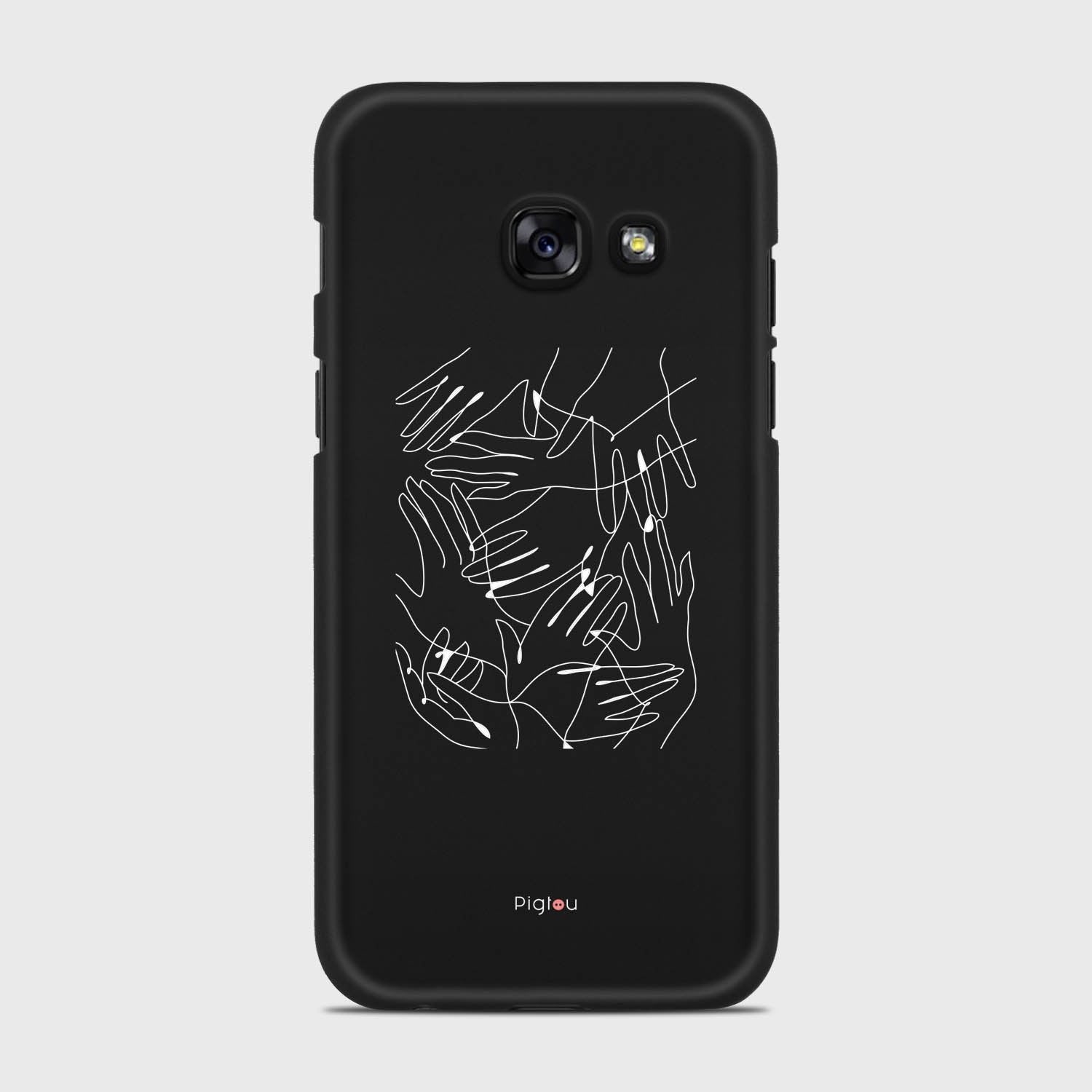 SILHOUETTE HANDS Samsung Galaxy A3 (2017) case - thin fit matte black (D168)