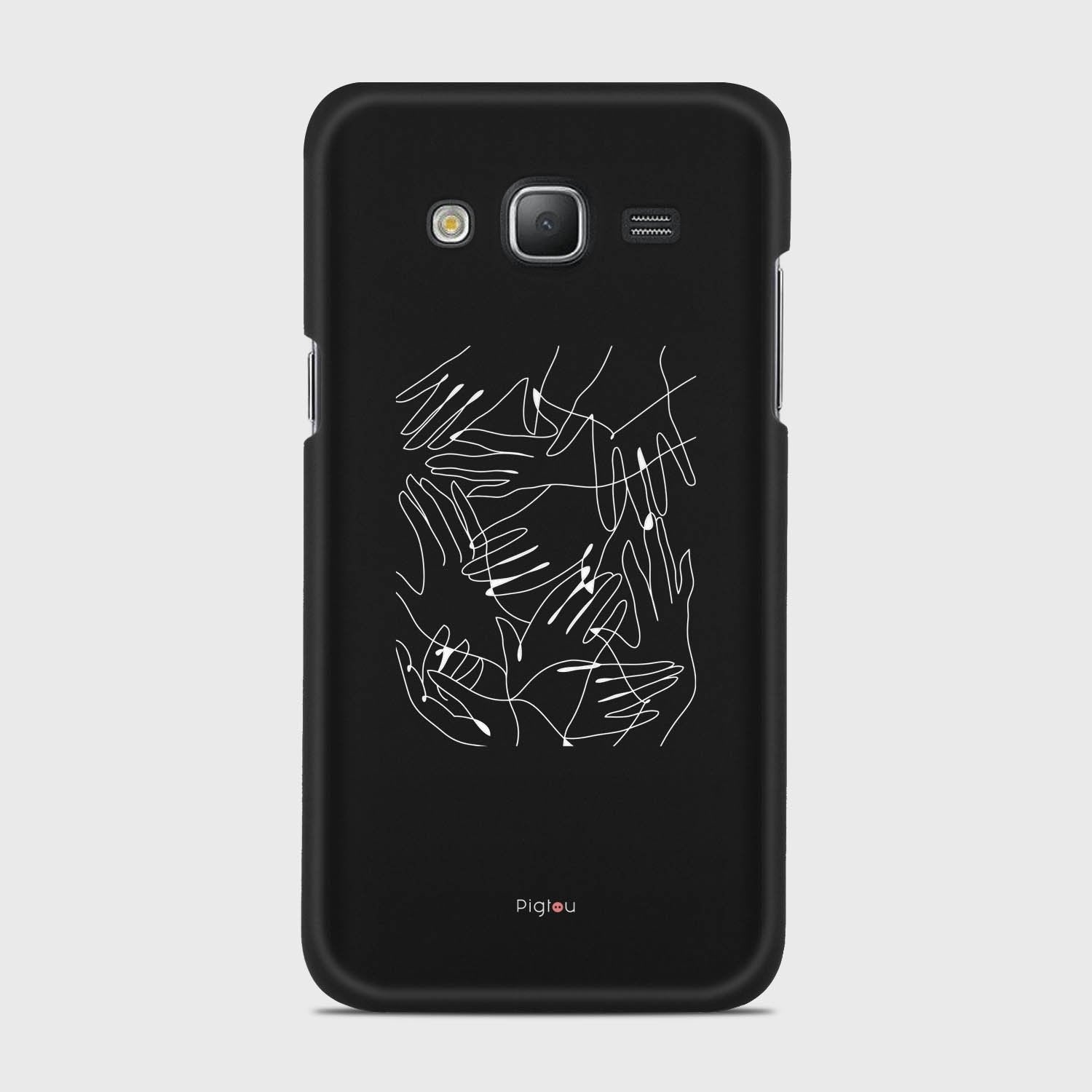 SILHOUETTE HANDS Samsung Galaxy J5 (2015) case - thin fit matte black (D168)