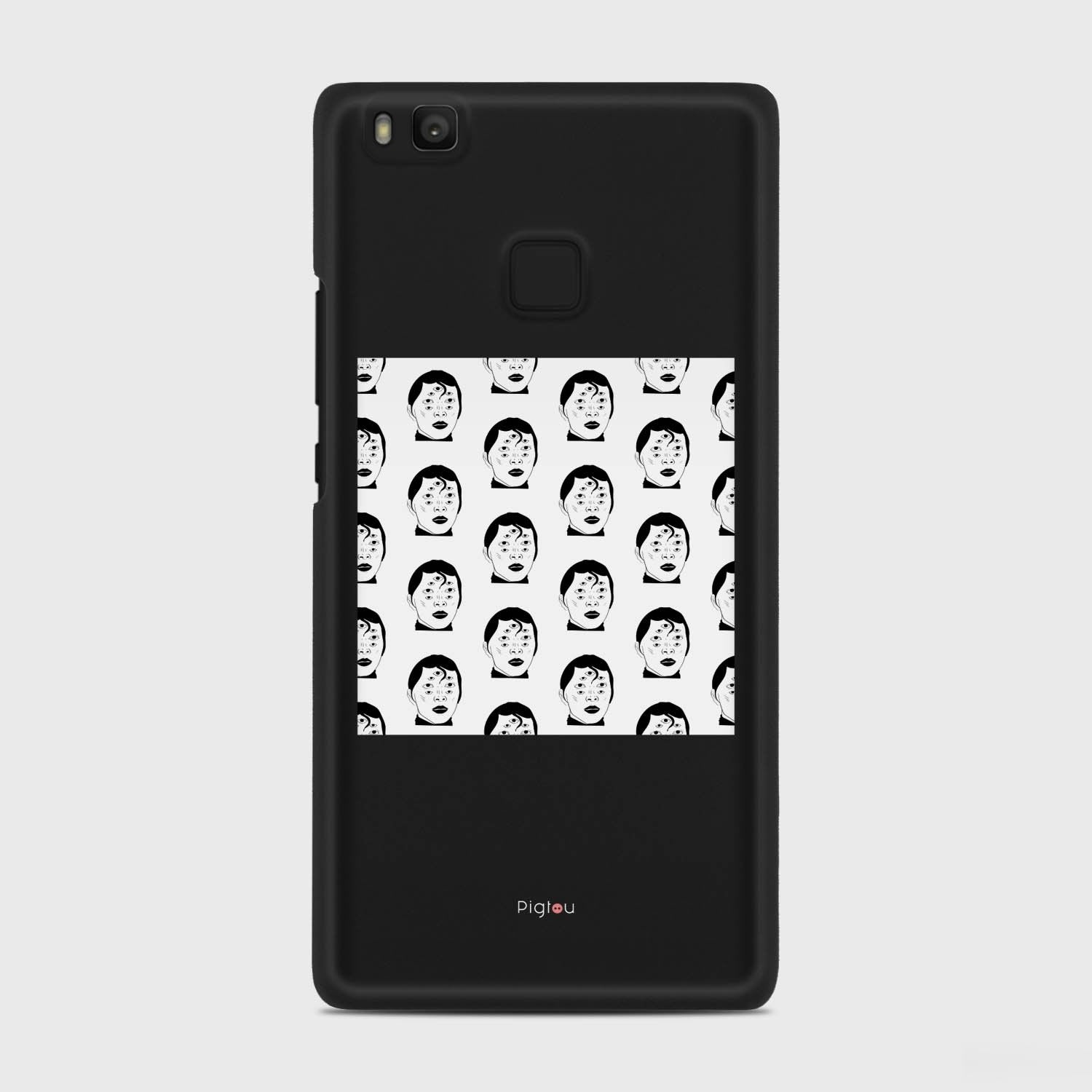 SILHOUETTE ALIENS Huawei P9 Lite case - thin fit matte black (D170)