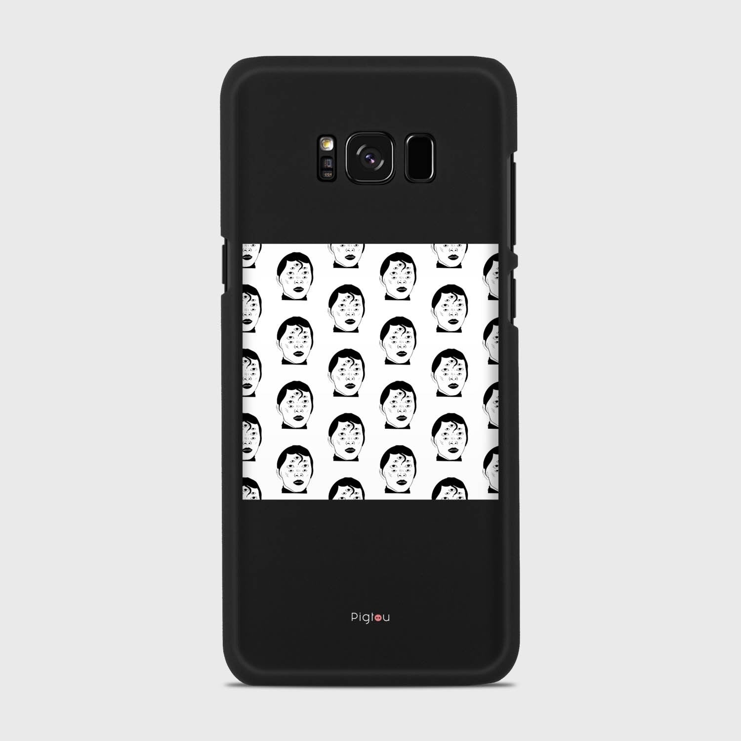 SILHOUETTE ALIENS Samsung Galaxy S8 case - thin fit matte black (D170)